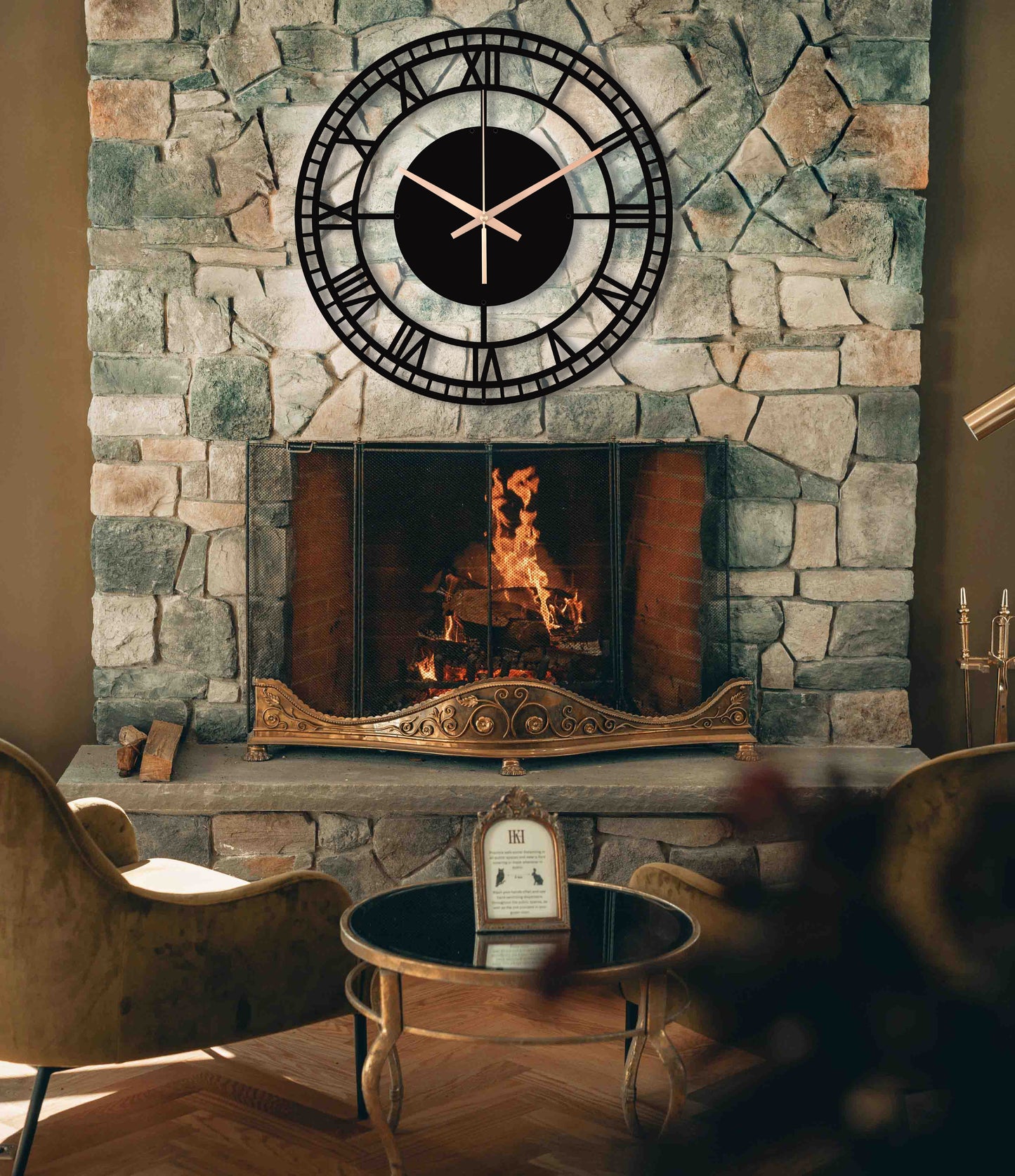 23-Dekoratif Metal Duvar Saati