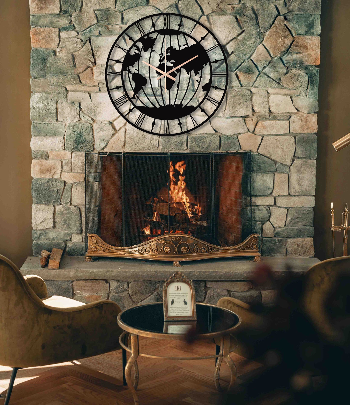 51-Dekoratif Metal Duvar Saati