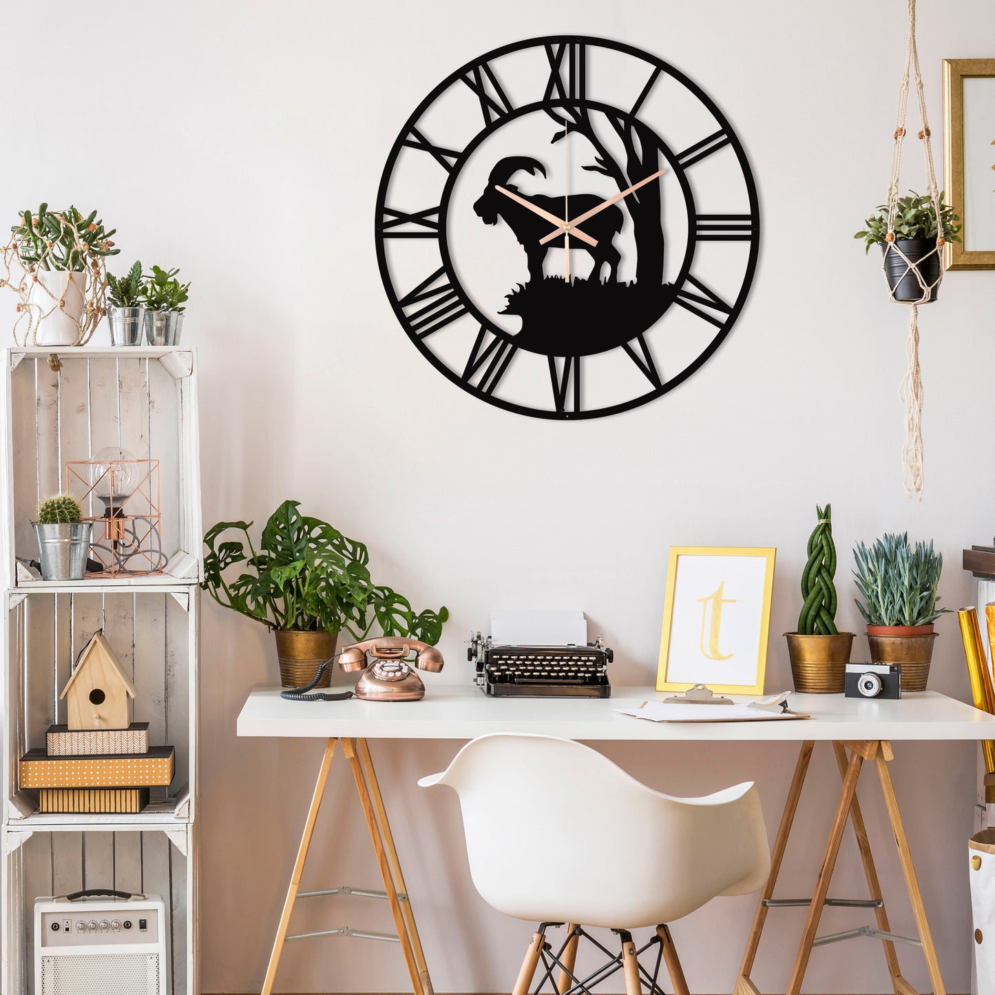 55-Dekoratif Metal Duvar Saati