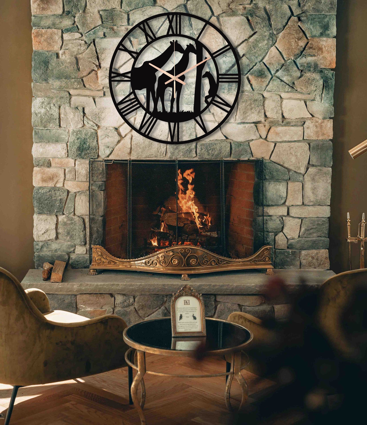 60-Dekoratif Metal Duvar Saati