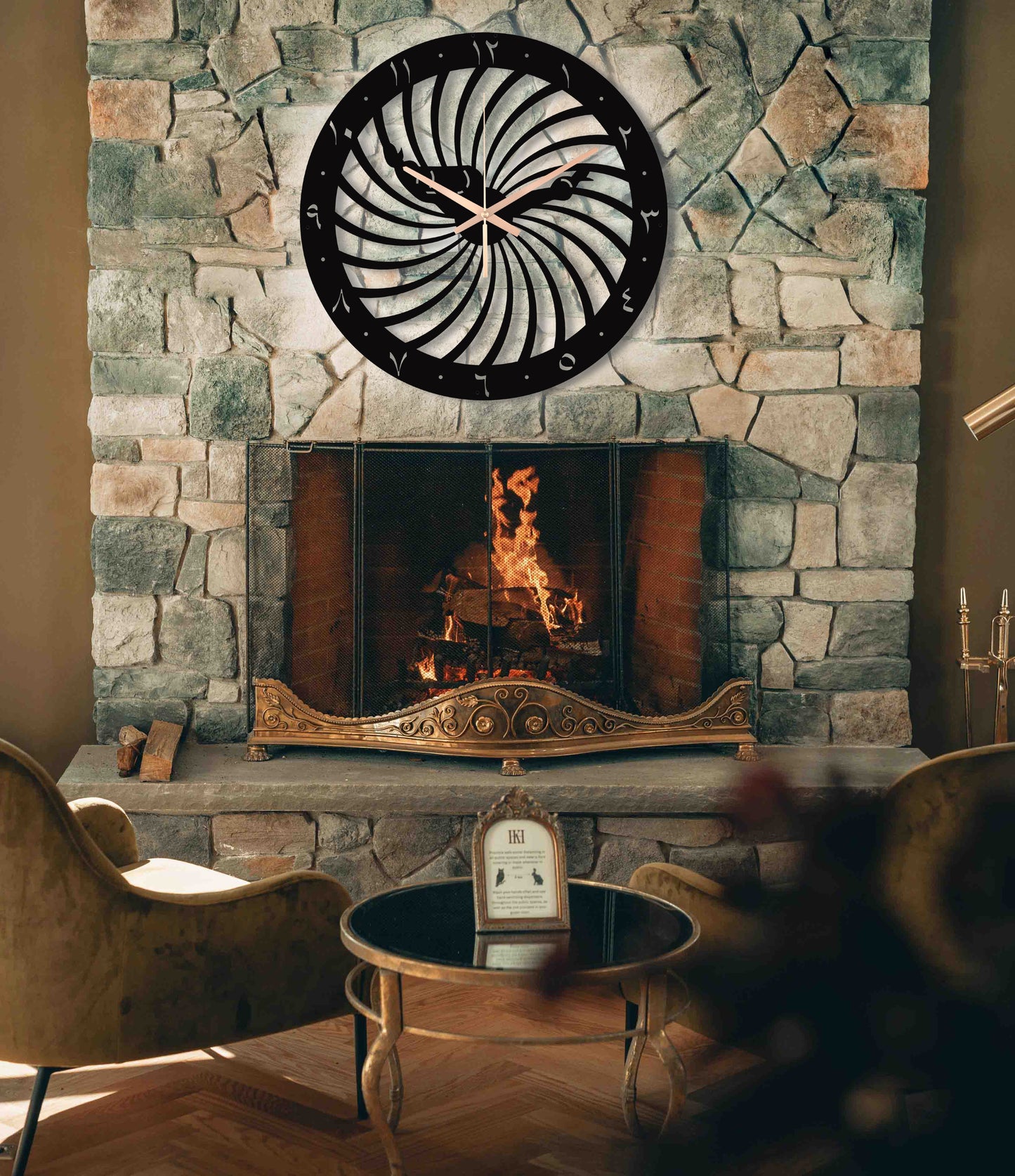 61-Dekoratif Metal Duvar Saati