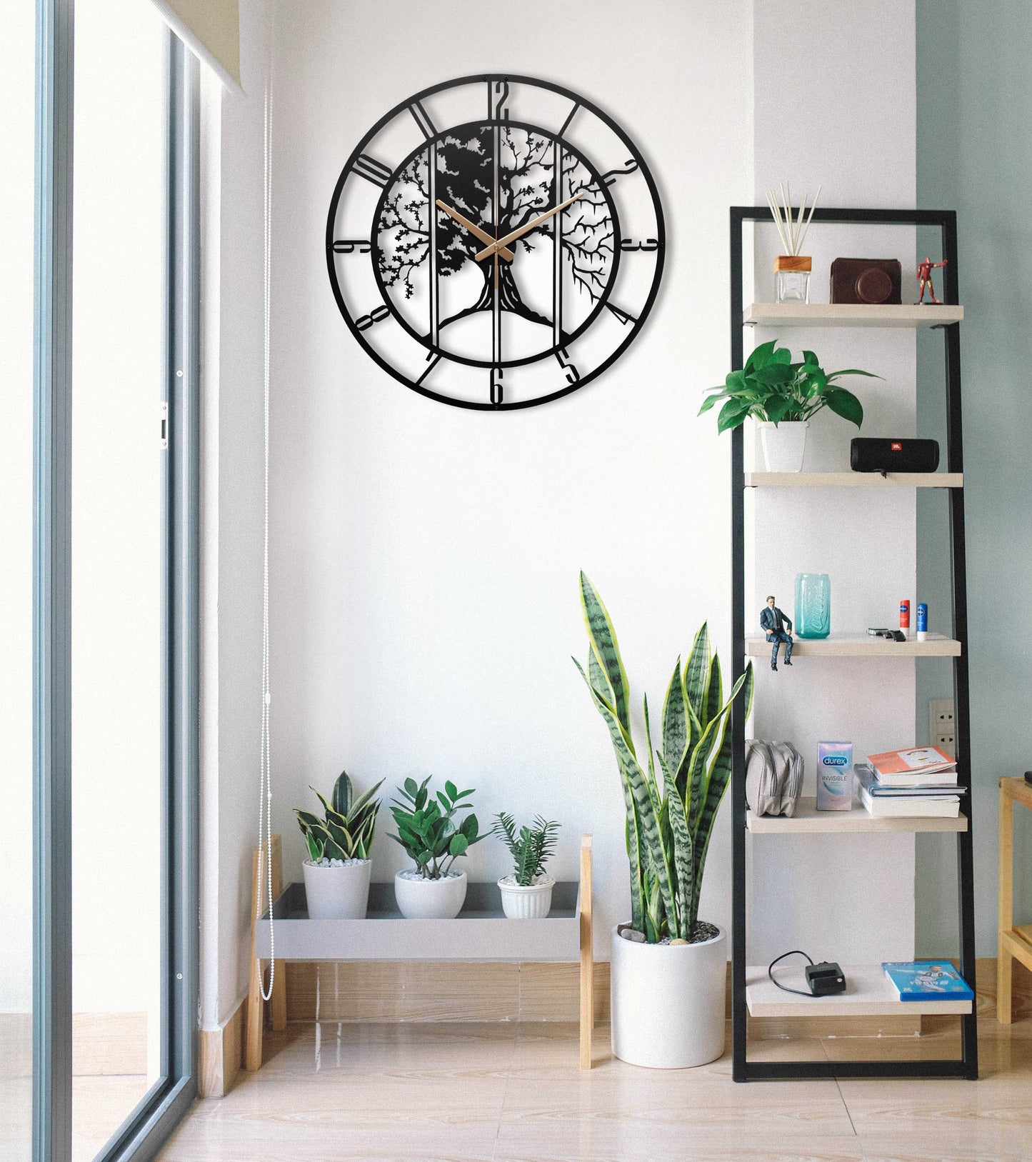 70-Dekoratif Metal Duvar Saati