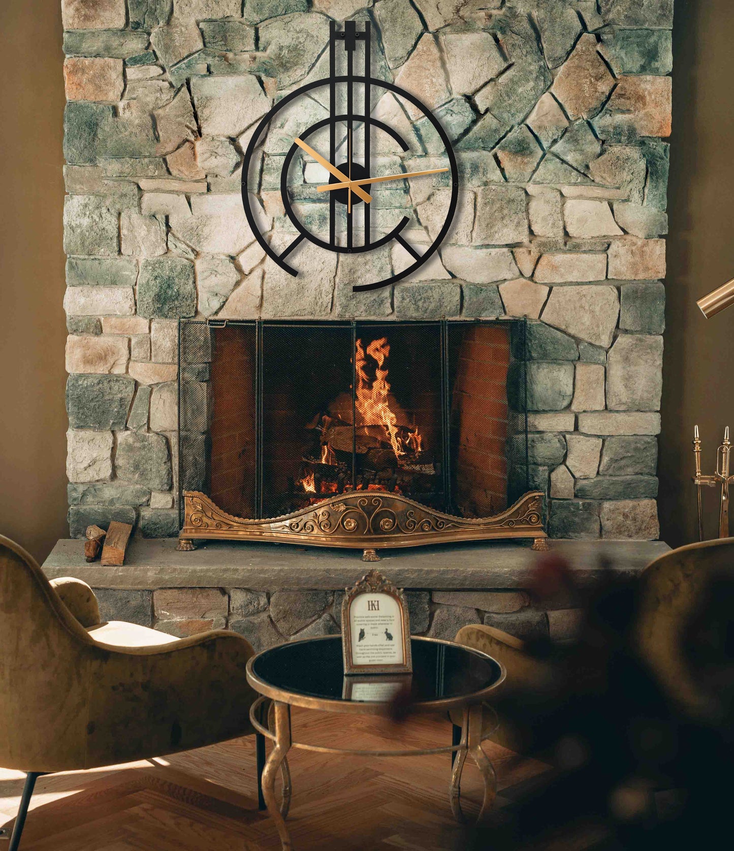 72-Dekoratif Metal Duvar Saati