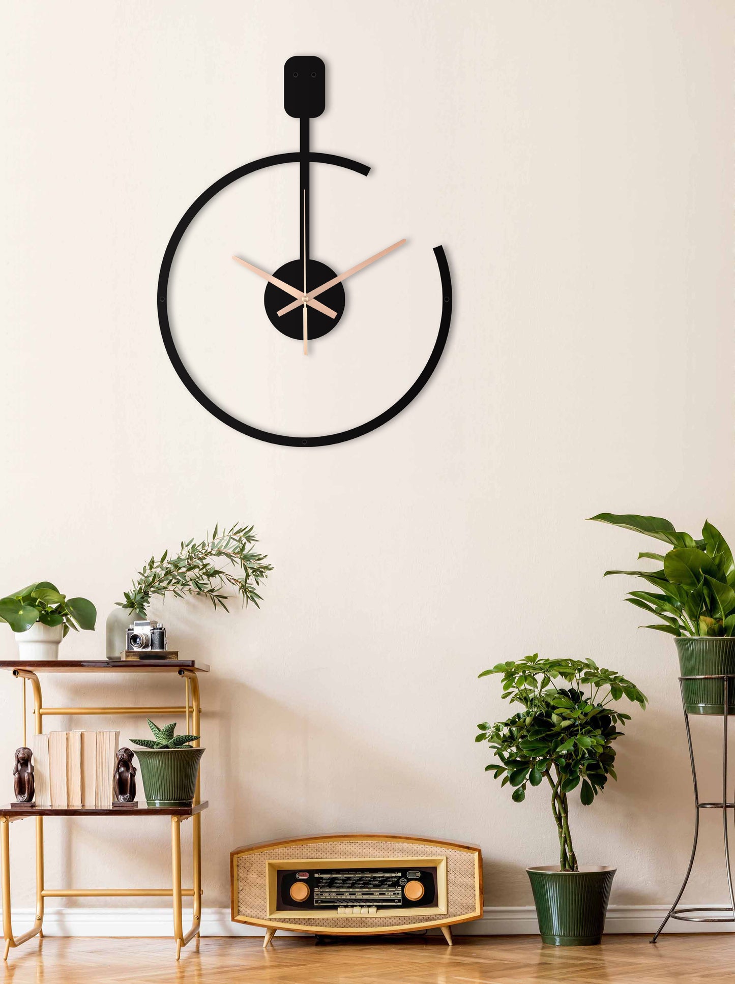 78-Dekoratif Metal Duvar Saati