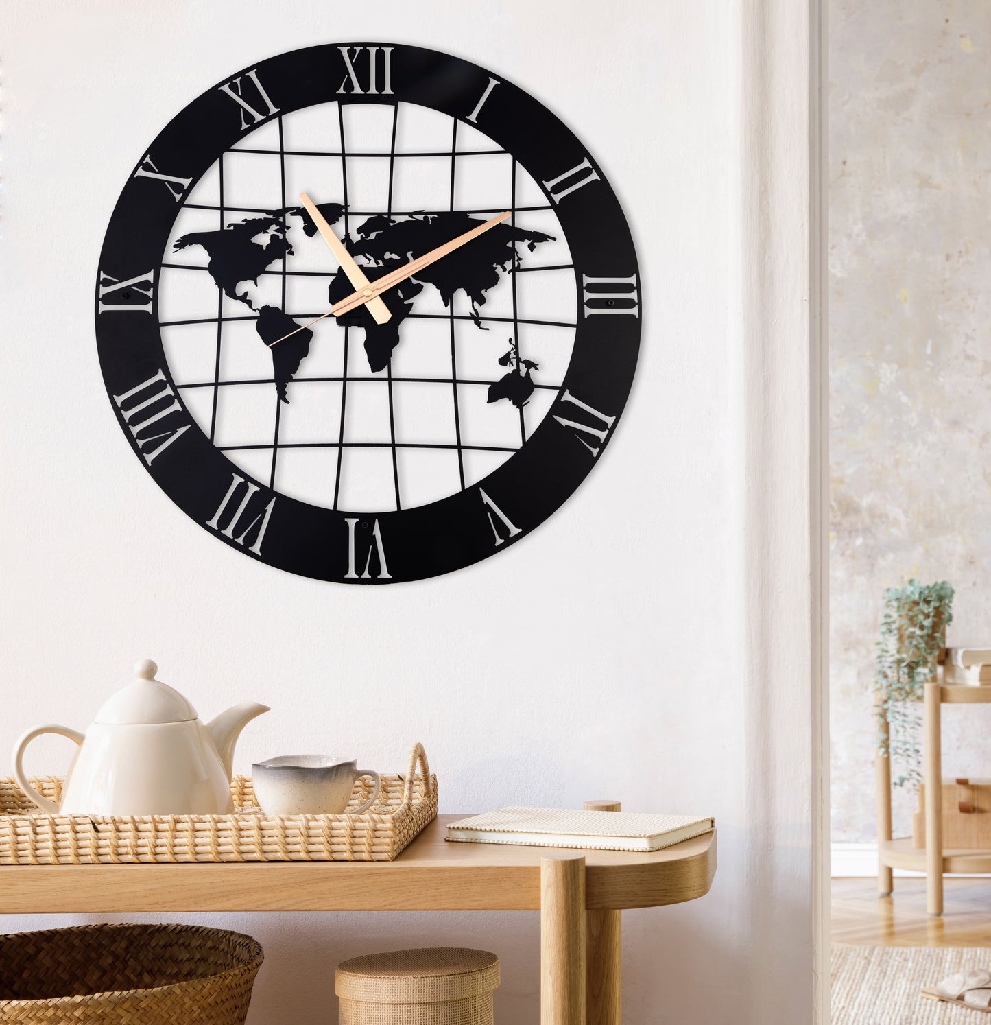 90-Dekoratif Metal Duvar Saati