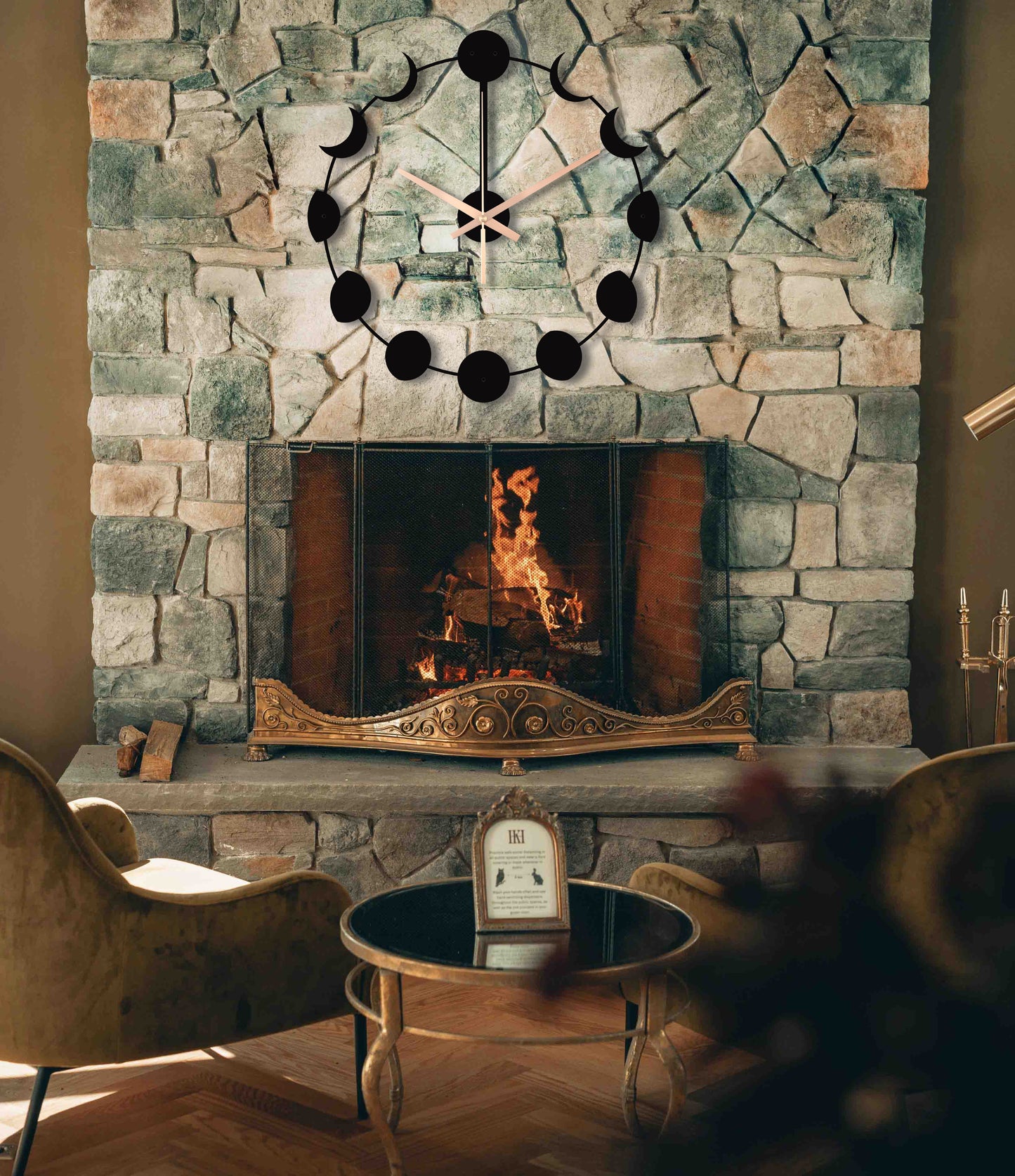 121-Dekoratif Metal Duvar Saati