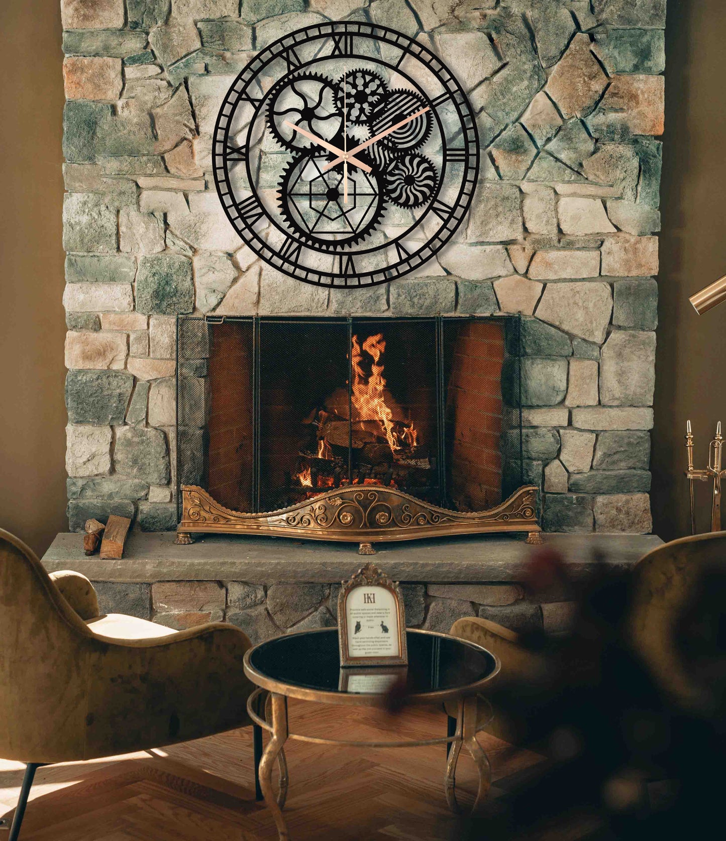 122-Dekoratif Metal Duvar Saati