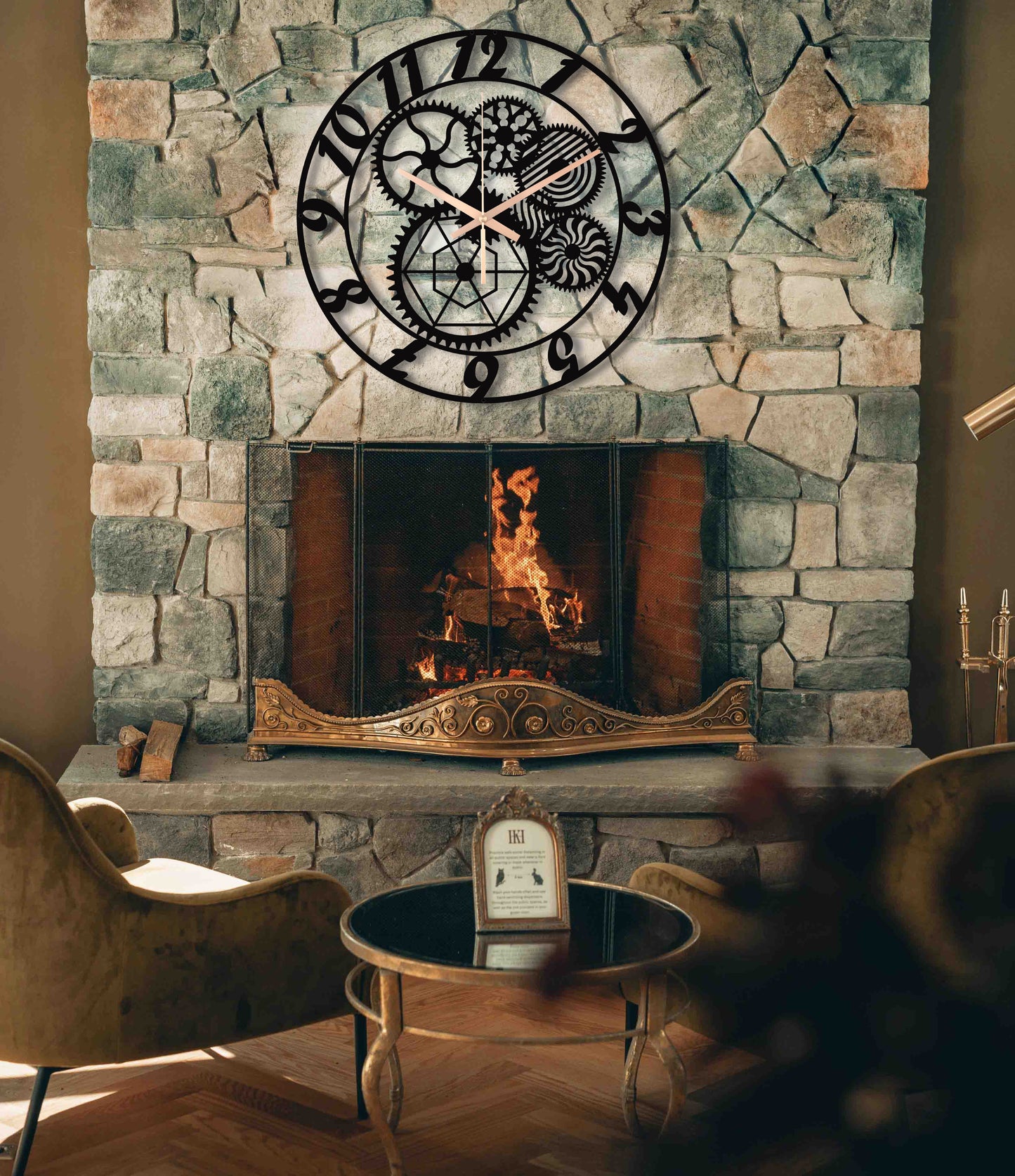 125-Dekoratif Metal Duvar Saati