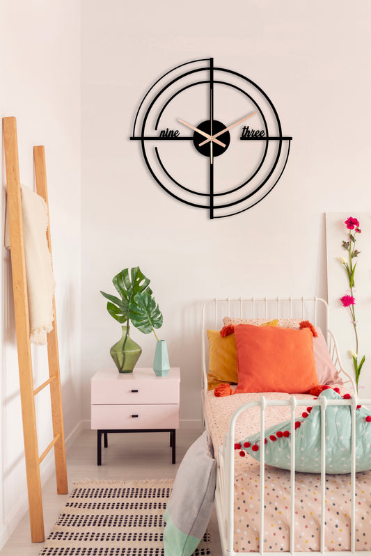 145-Dekoratif Metal Duvar Saati