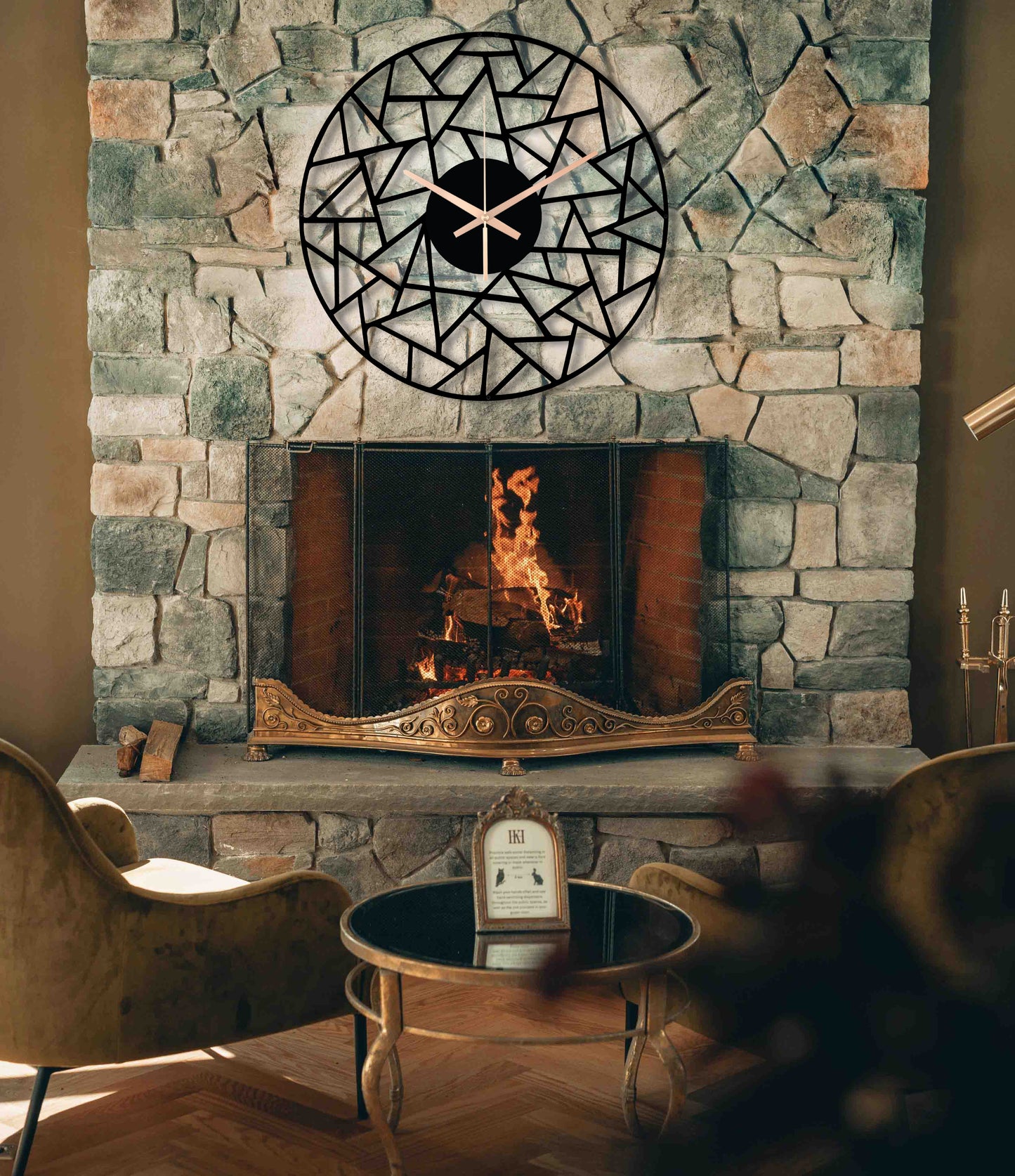 175-Dekoratif Metal Duvar Saati