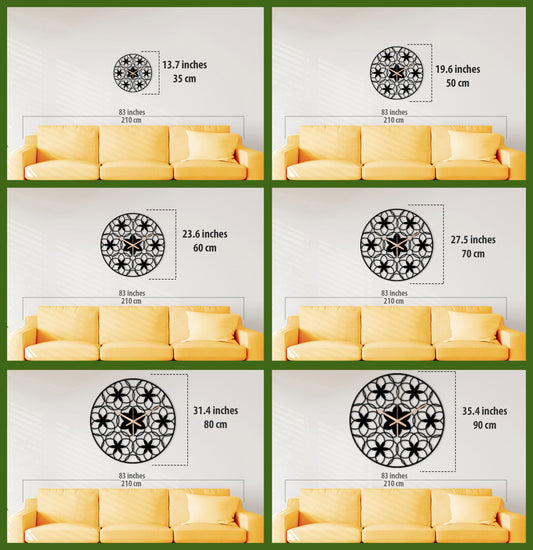 176-Dekoratif Metal Duvar Saati