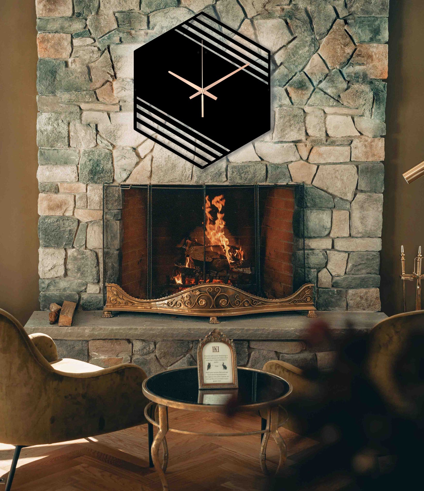 179-Dekoratif Metal Duvar Saati