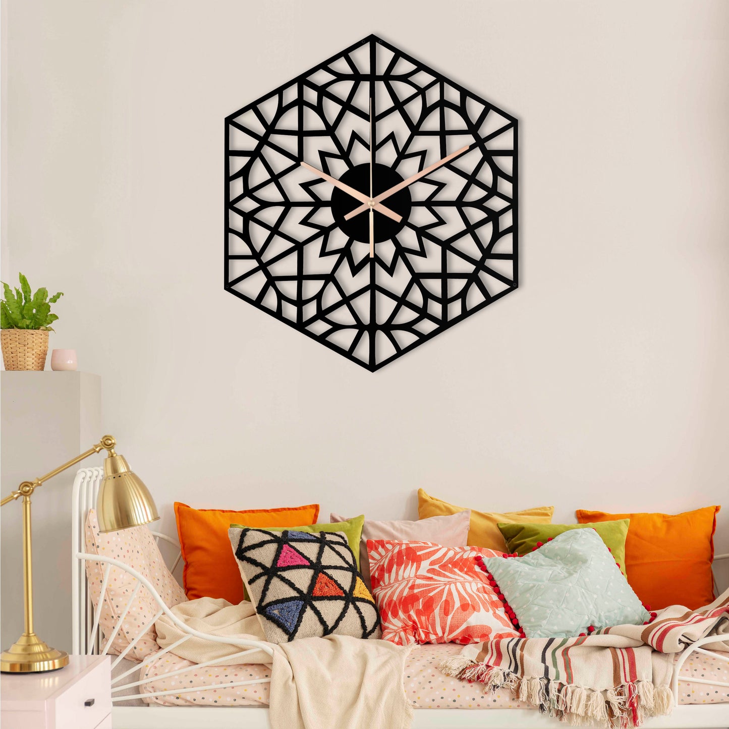 197-Dekoratif Metal Duvar Saati