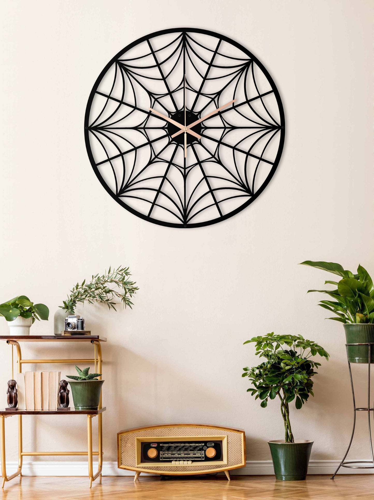 198-Dekoratif Metal Duvar Saati