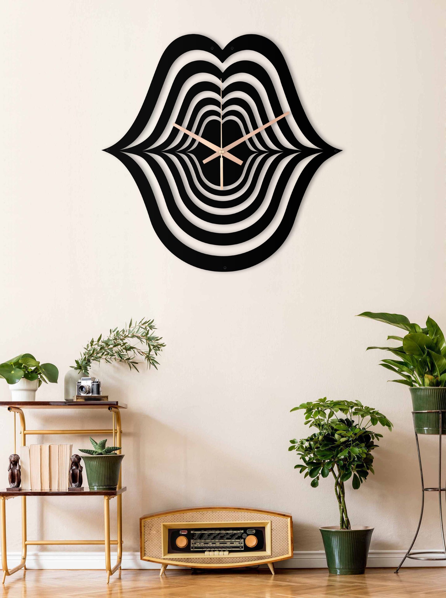 205-Dekoratif Metal Duvar Saati