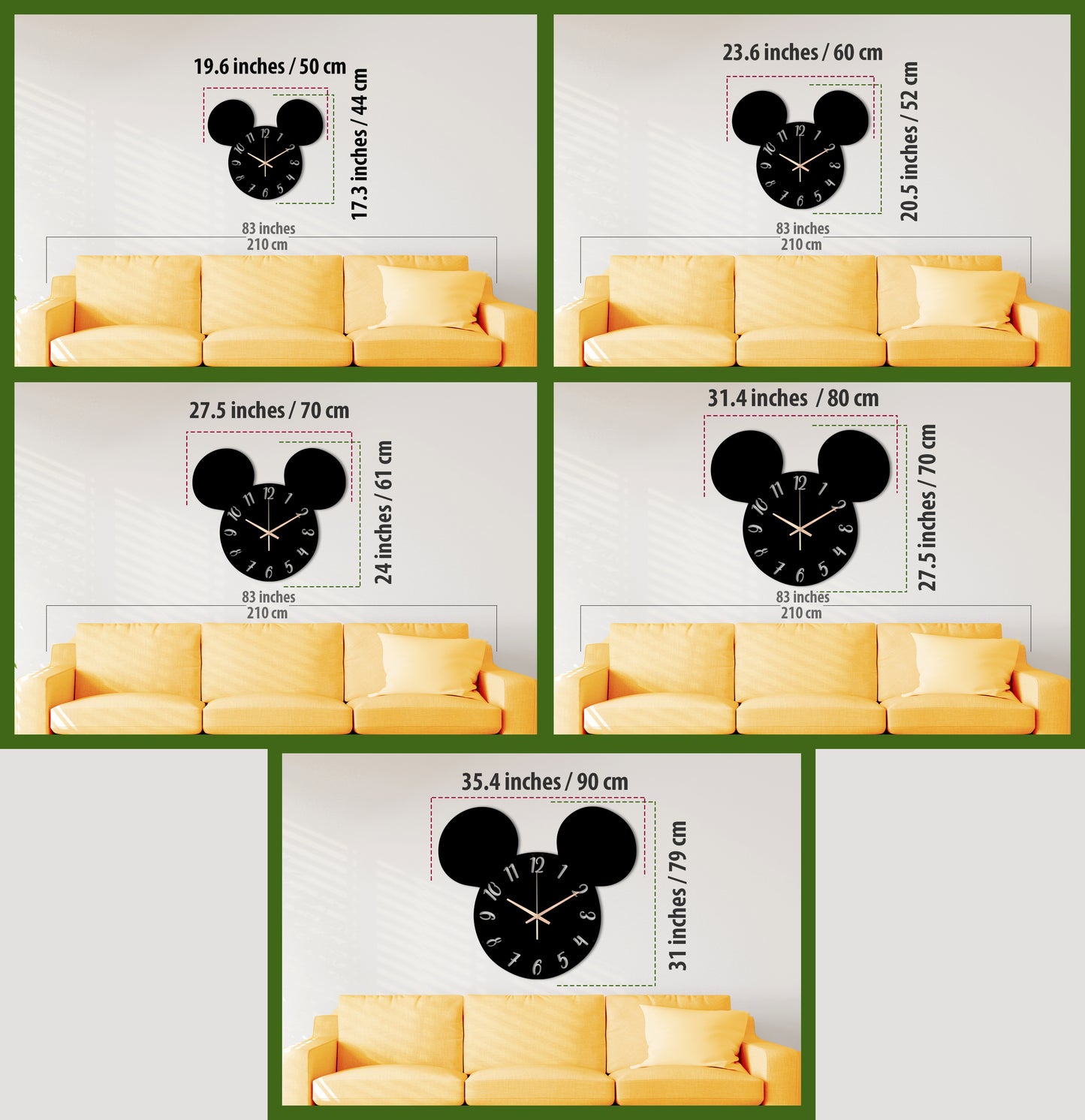 212-Dekoratif Metal Duvar Saati