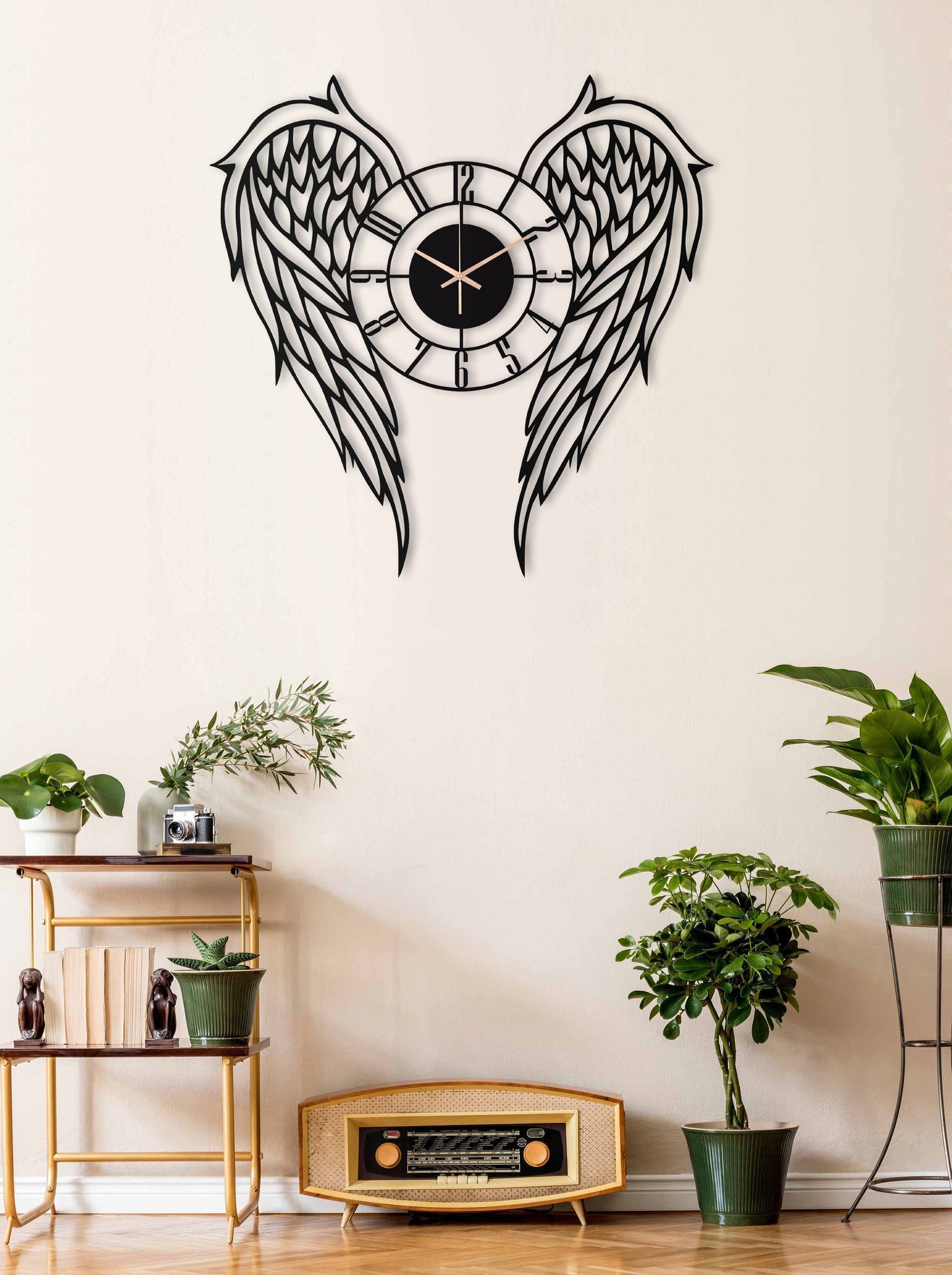 221-Dekoratif Metal Duvar Saati