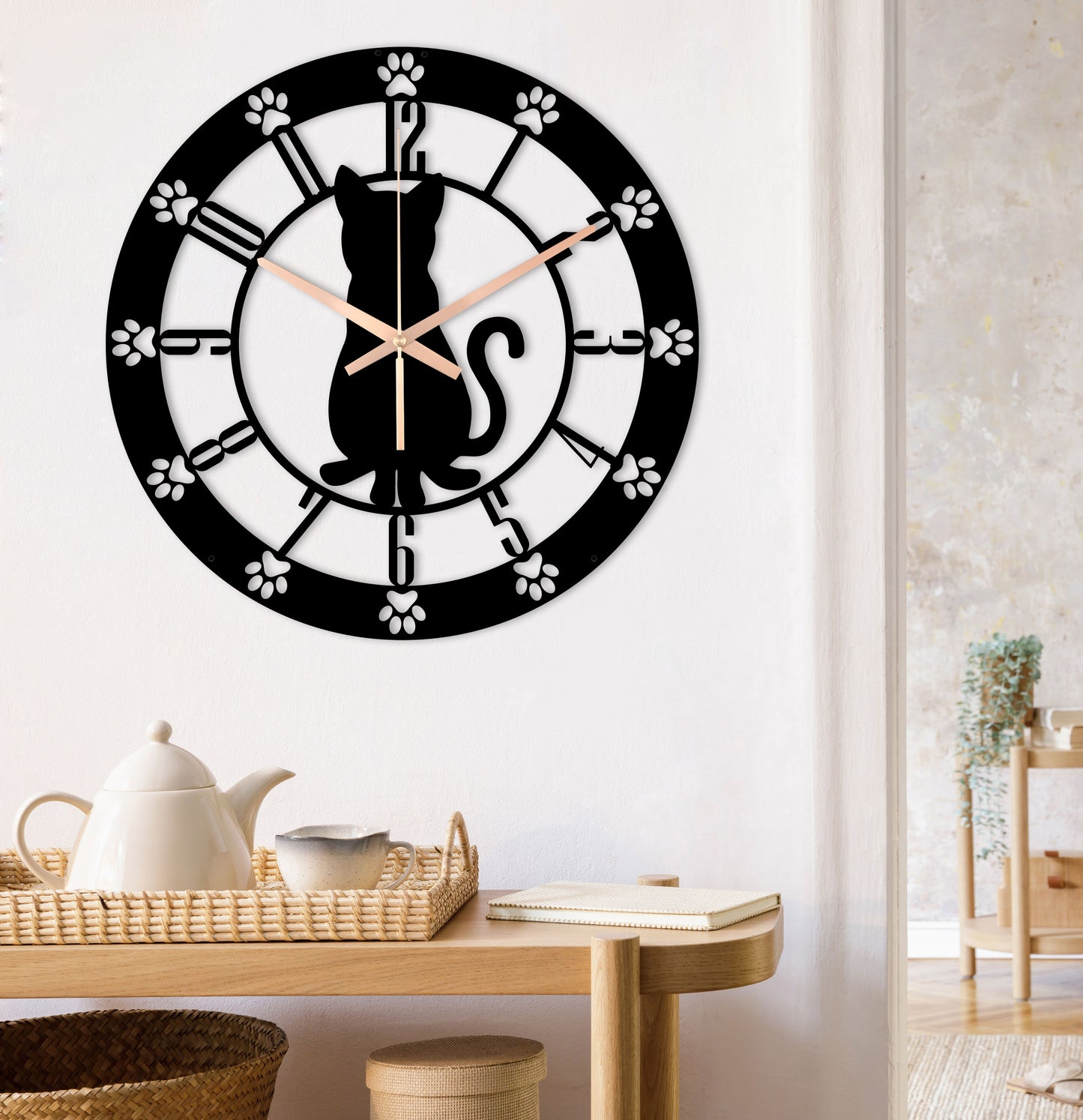 230-Dekoratif Metal Duvar Saati