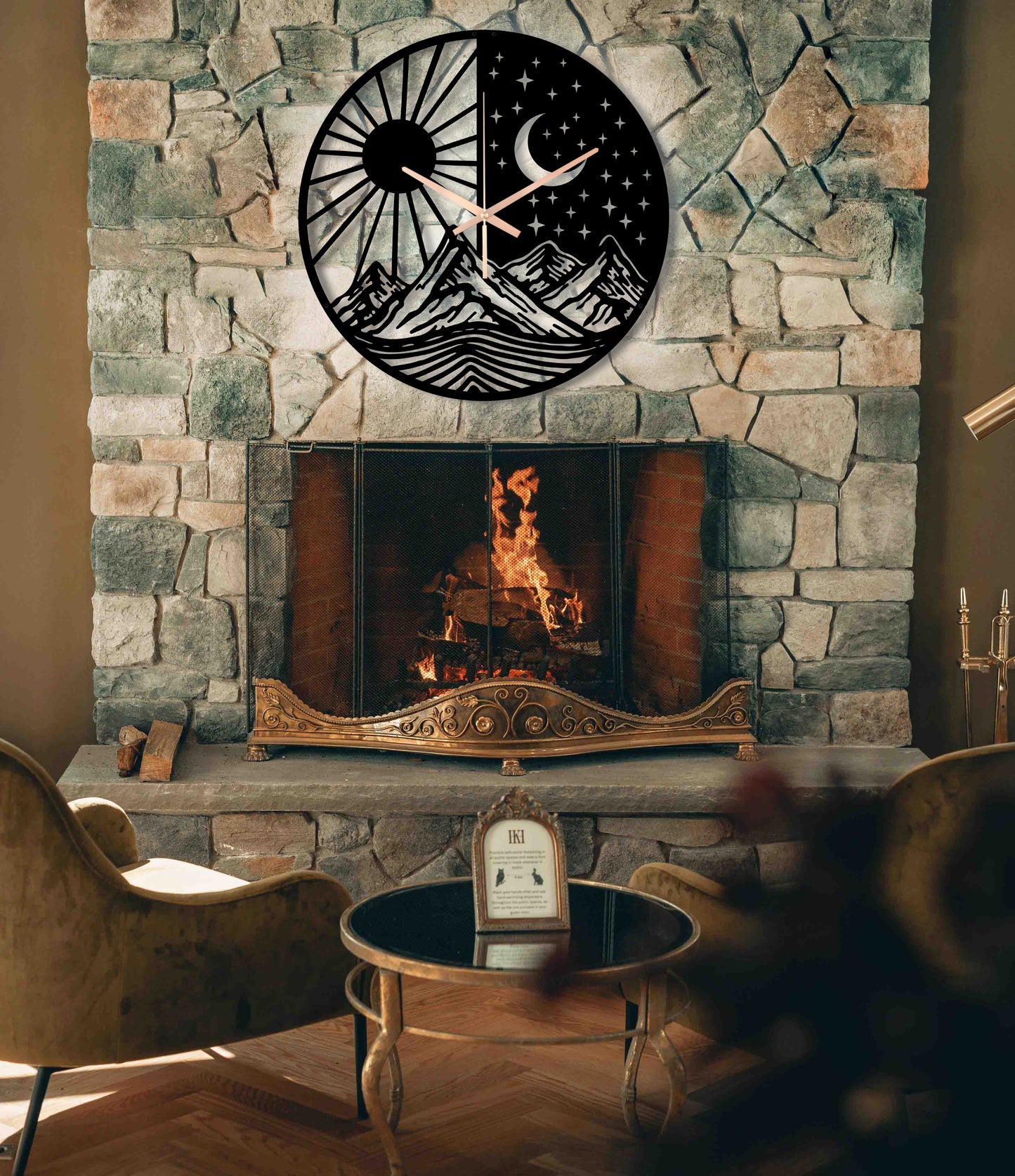 244-Dekoratif Metal Duvar Saati