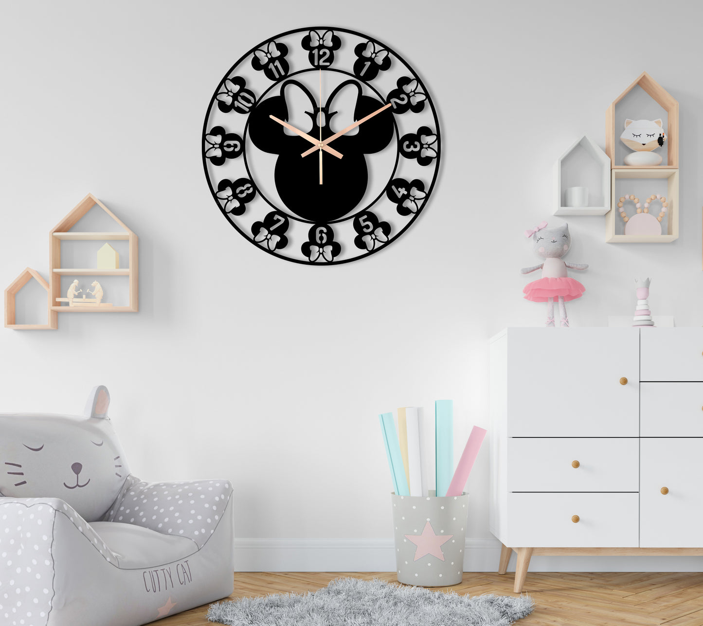 211-Dekoratif Metal Duvar Saati