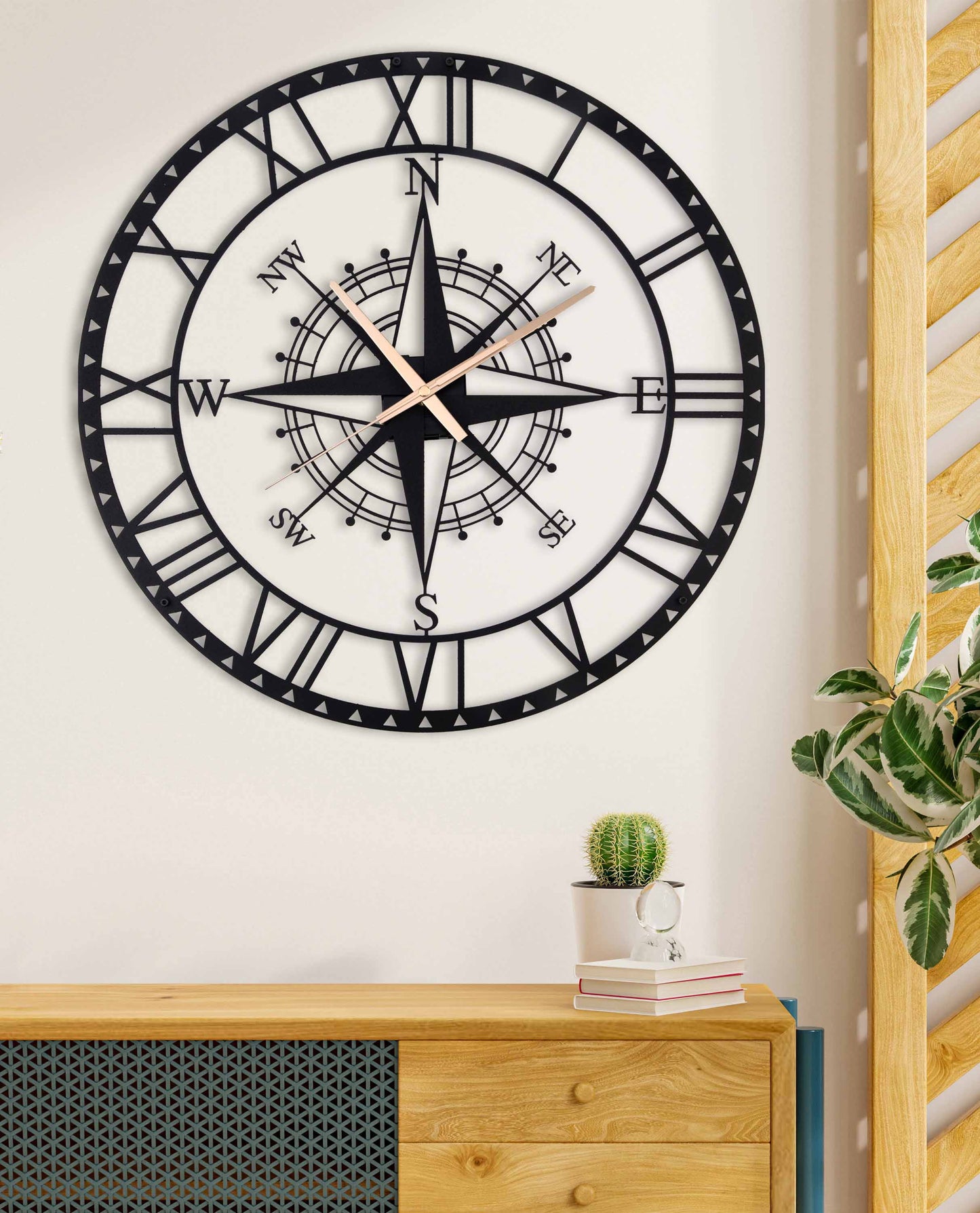 1-Dekoratif Metal Duvar Saati