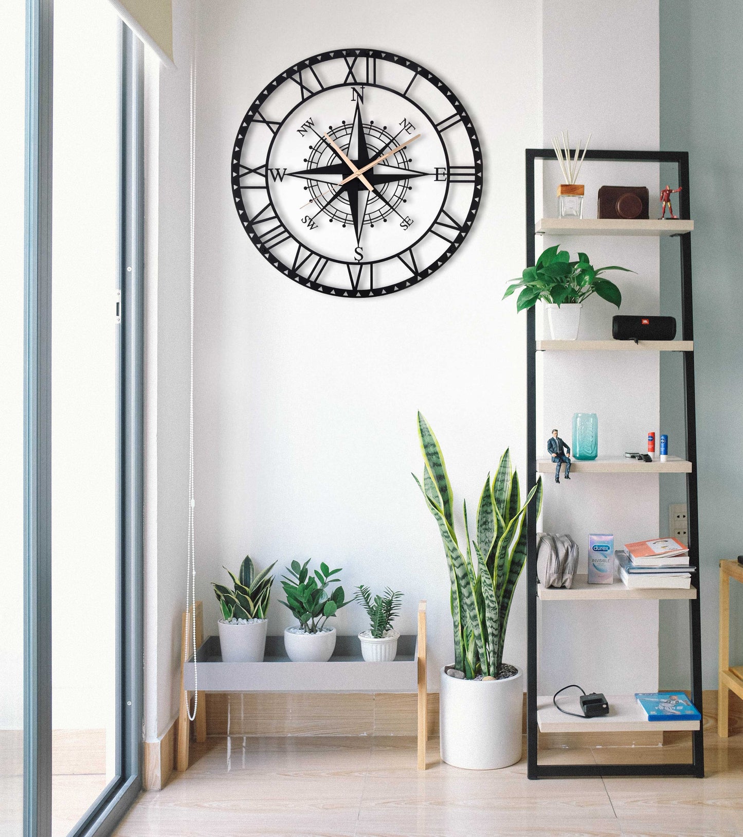 1-Dekoratif Metal Duvar Saati