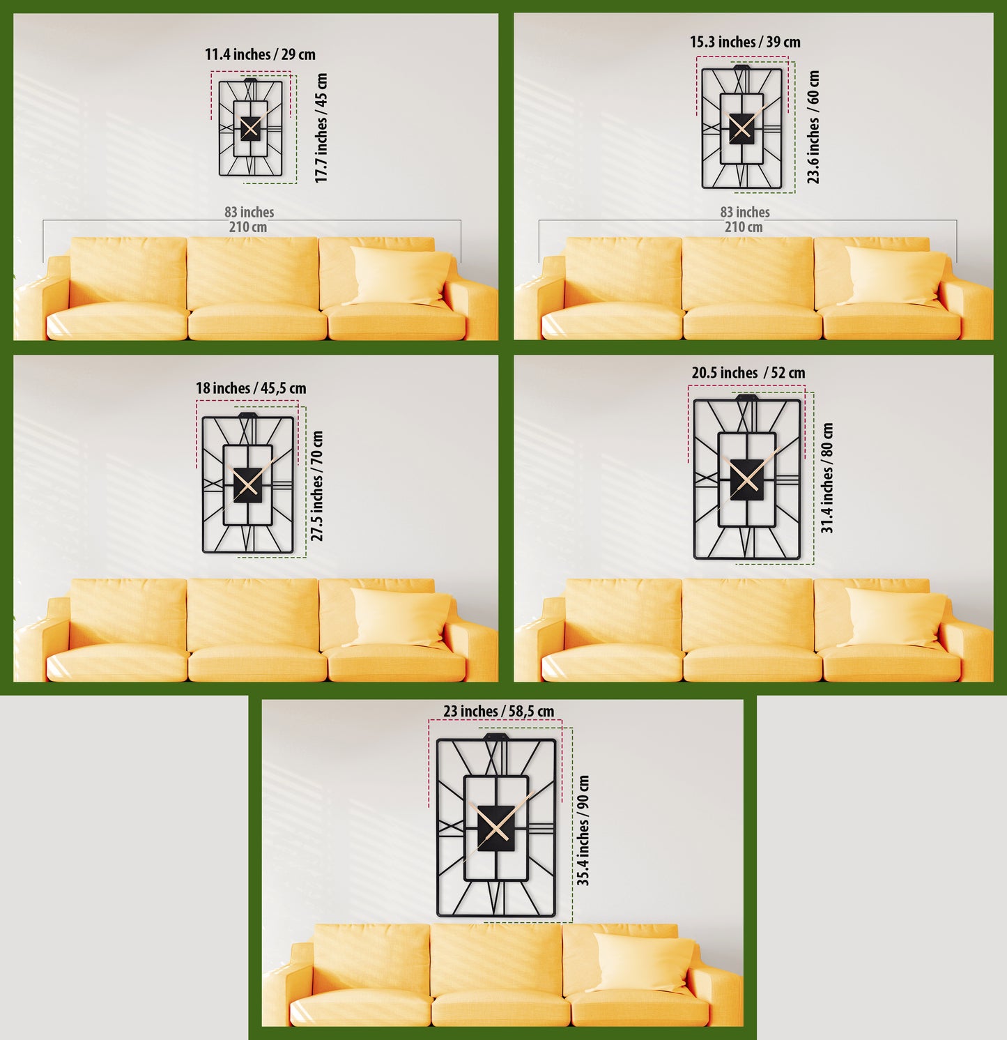 7-Dekoratif Metal Duvar Saati