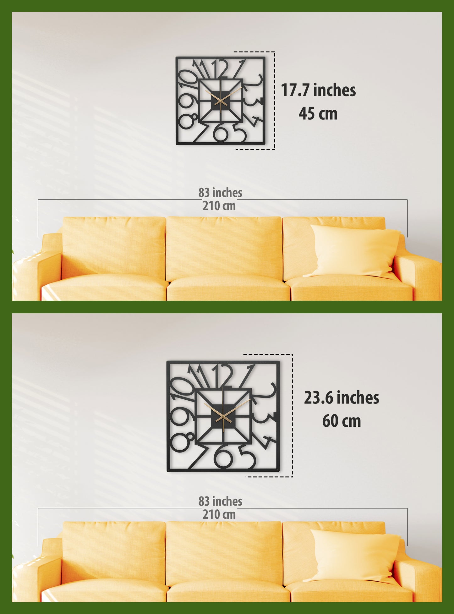 8-Dekoratif Metal Duvar Saati