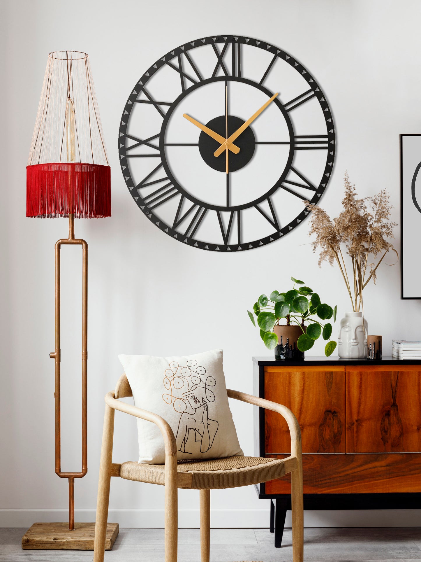 9-Dekoratif Metal Duvar Saati