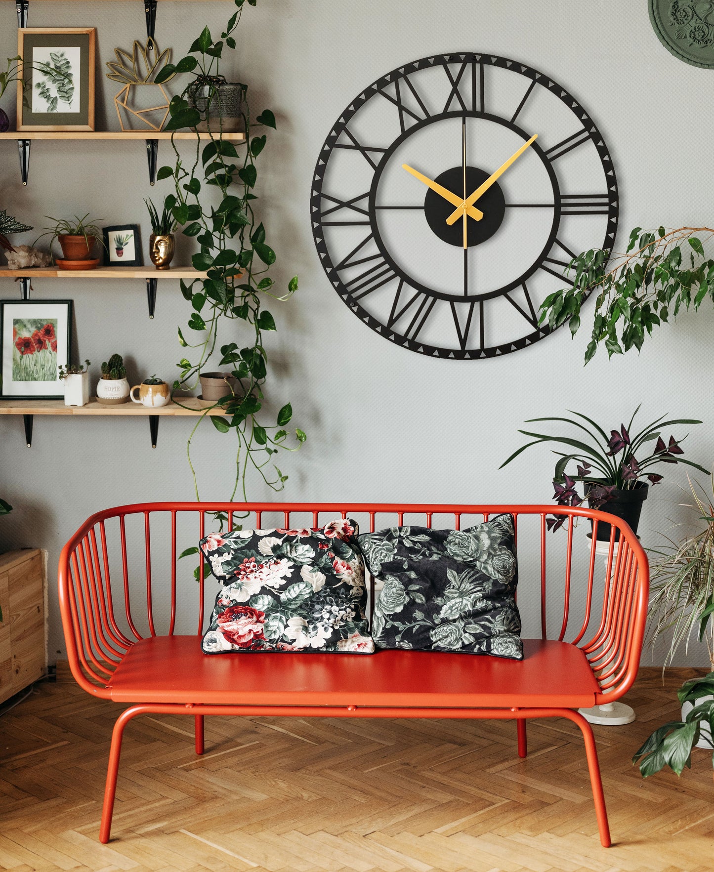 9-Dekoratif Metal Duvar Saati