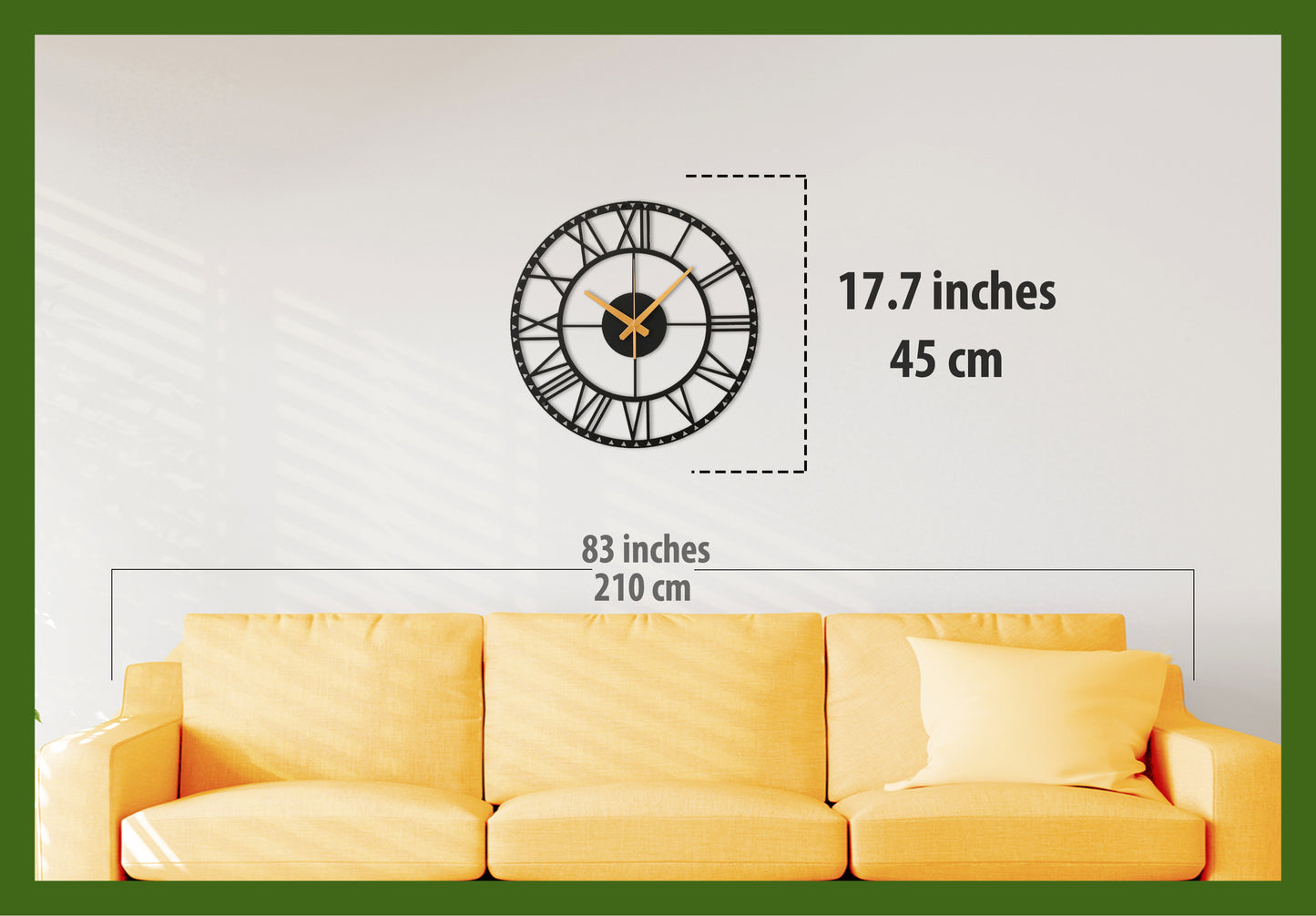 9-Dekoratif Metal Duvar Saati