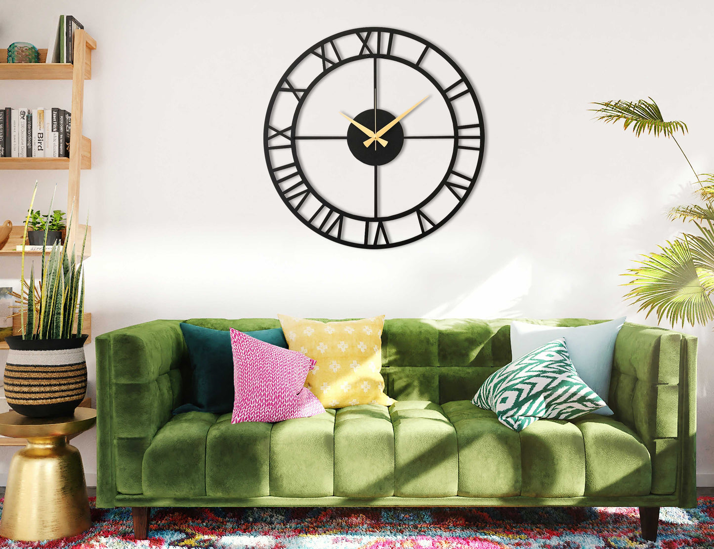 10-Dekoratif Metal Duvar Saati