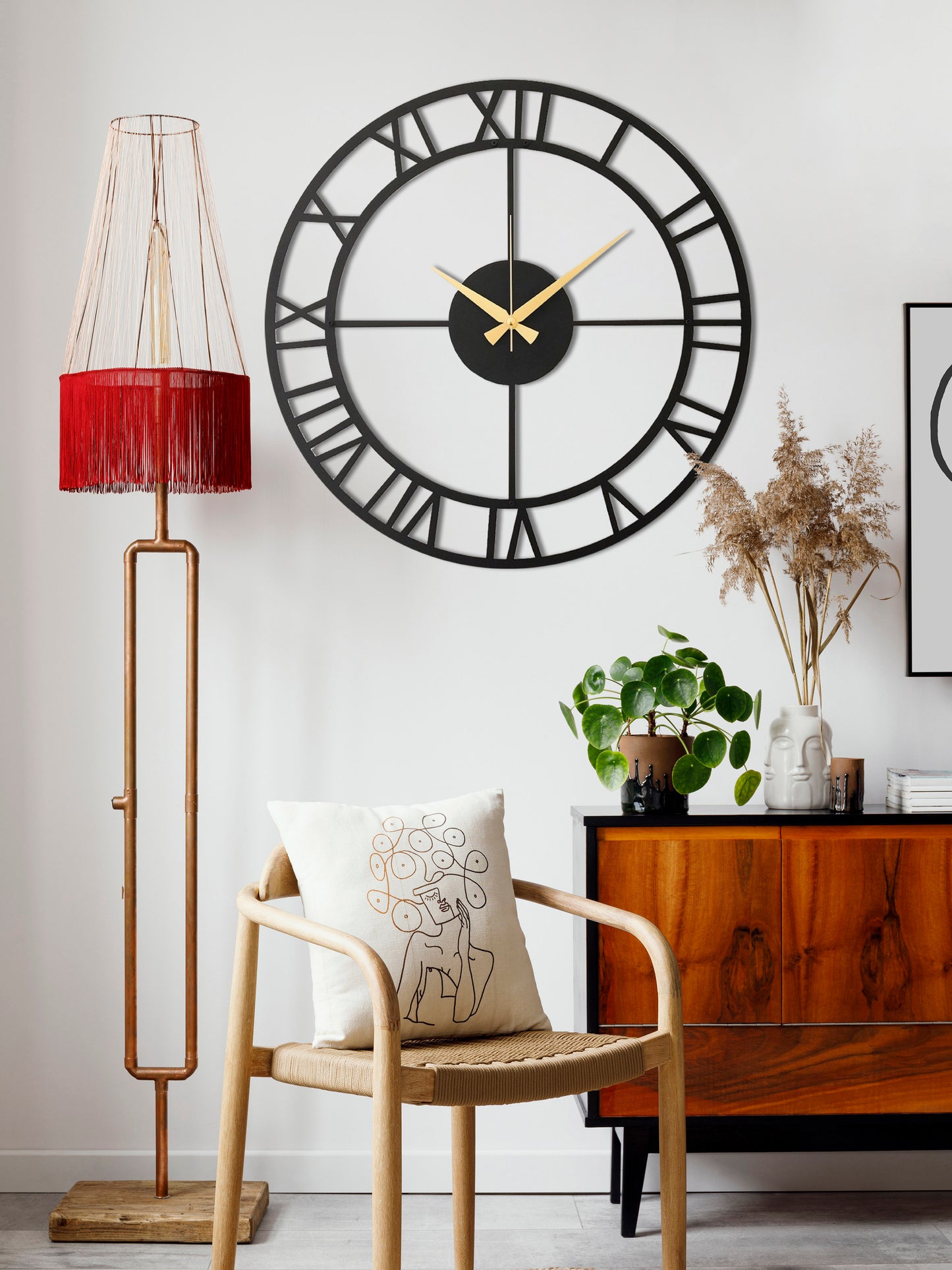 10-Dekoratif Metal Duvar Saati