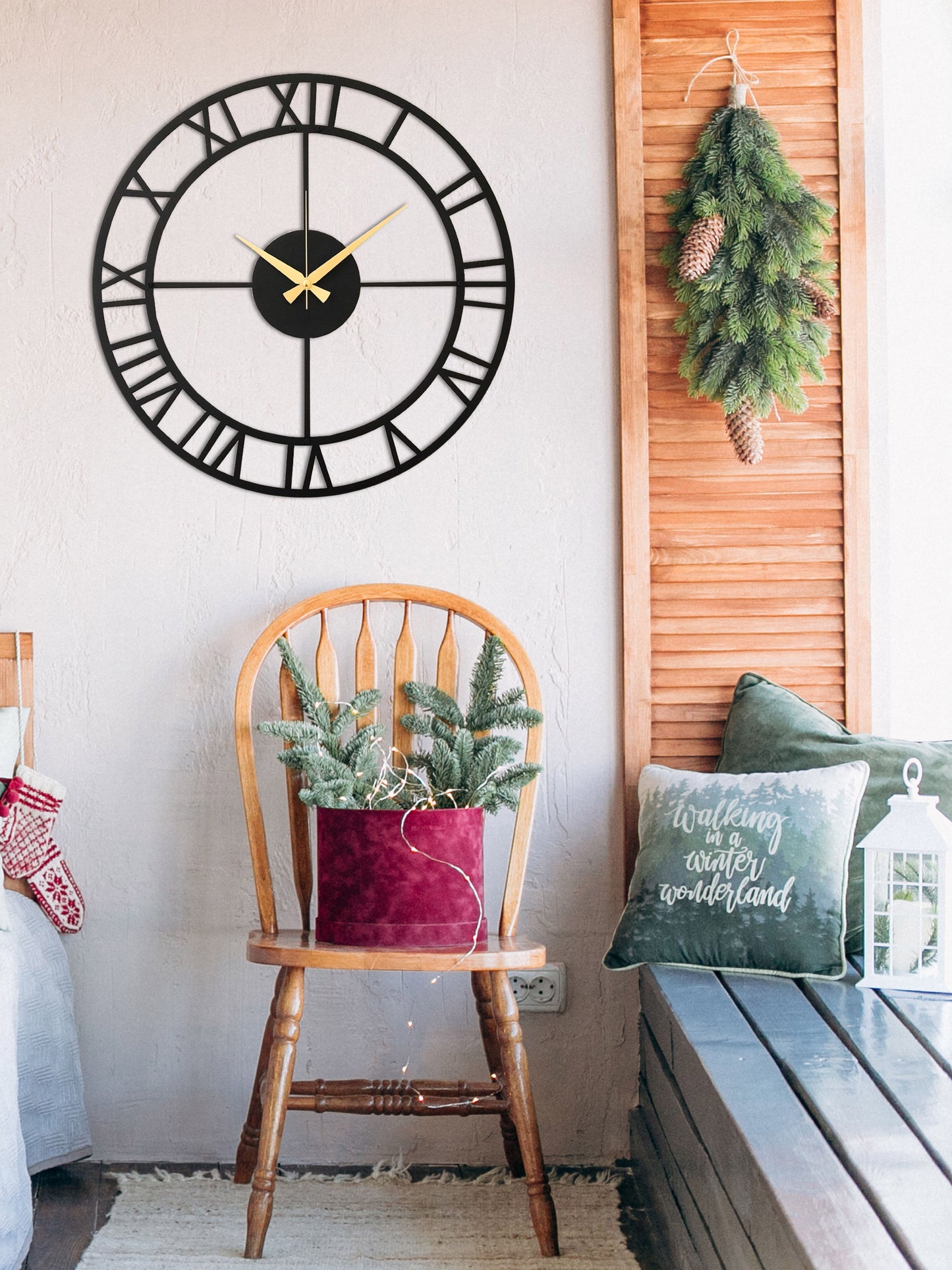 10-Dekoratif Metal Duvar Saati