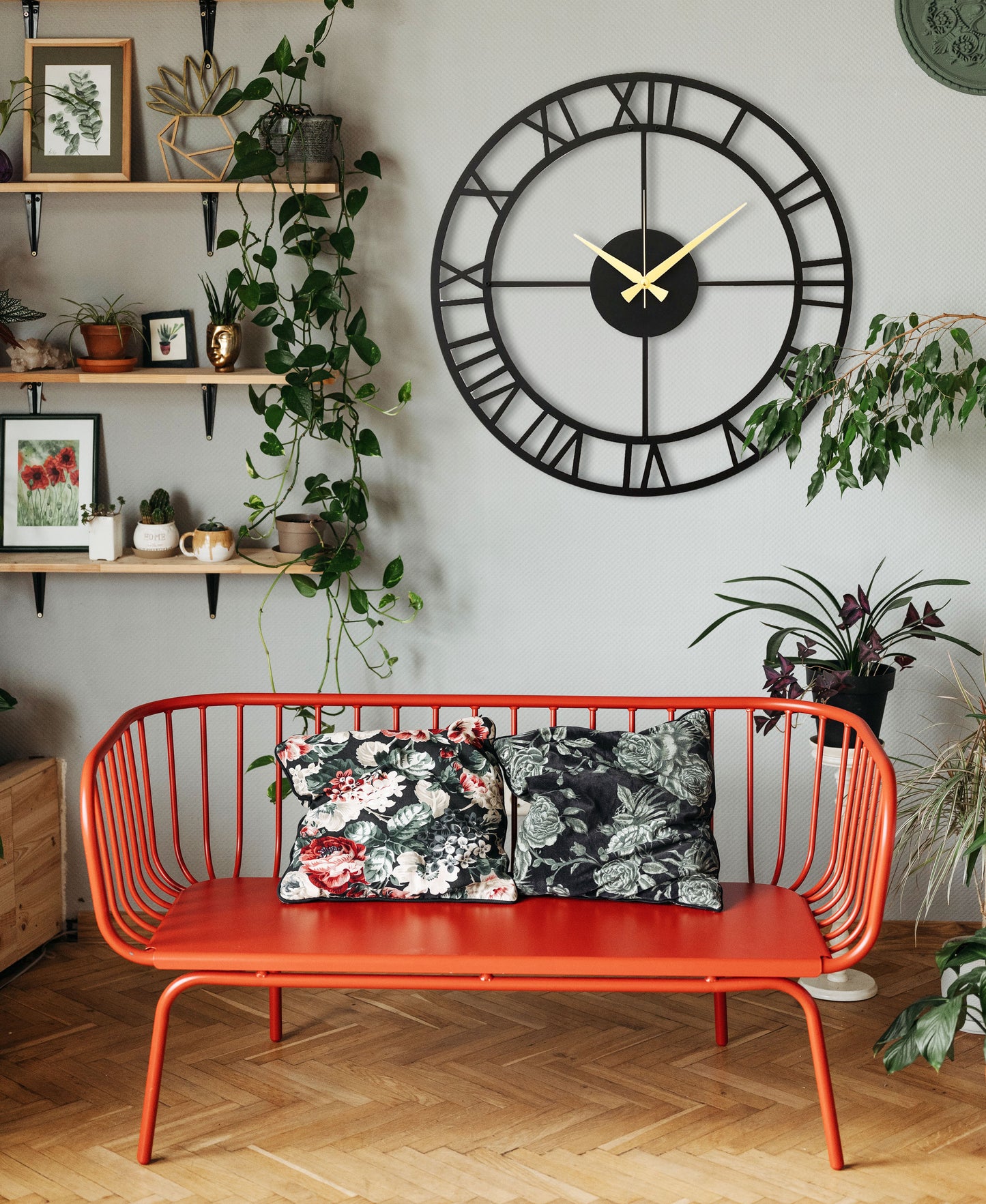 10-Dekoratif Metal Duvar Saati