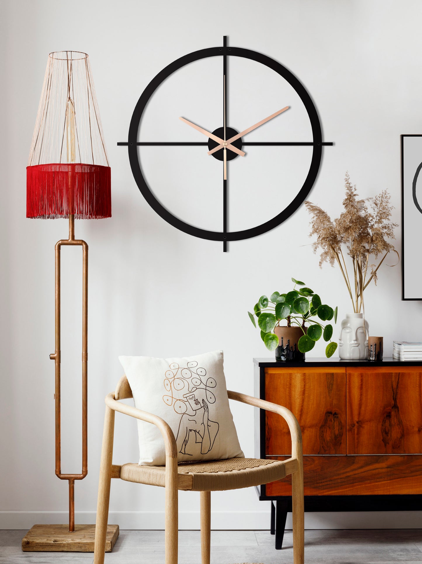 11-Dekoratif Metal Duvar Saati