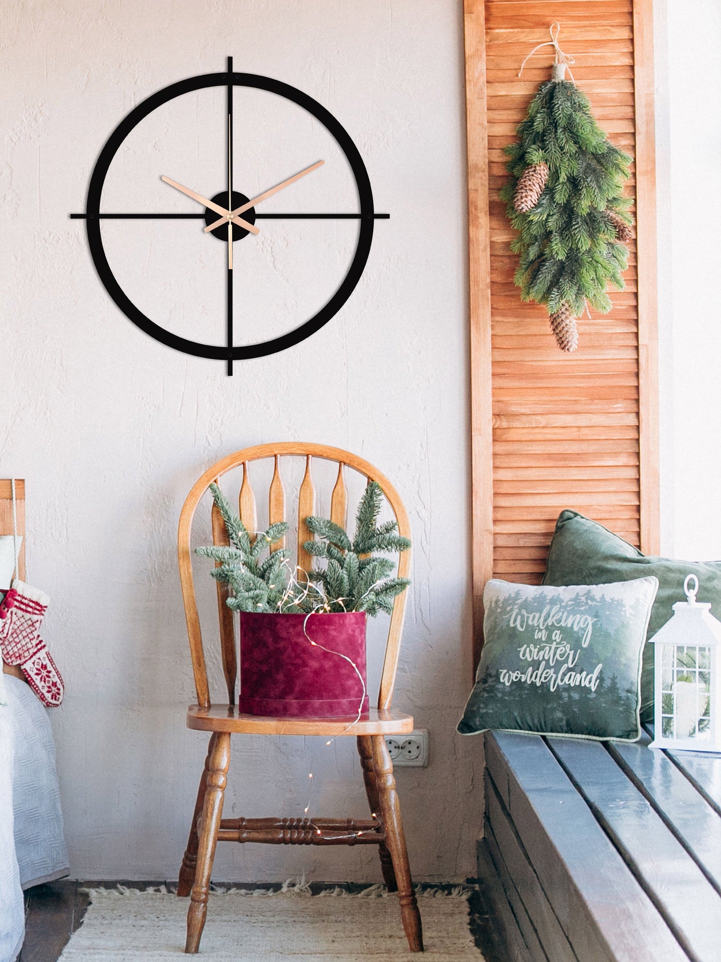 11-Dekoratif Metal Duvar Saati