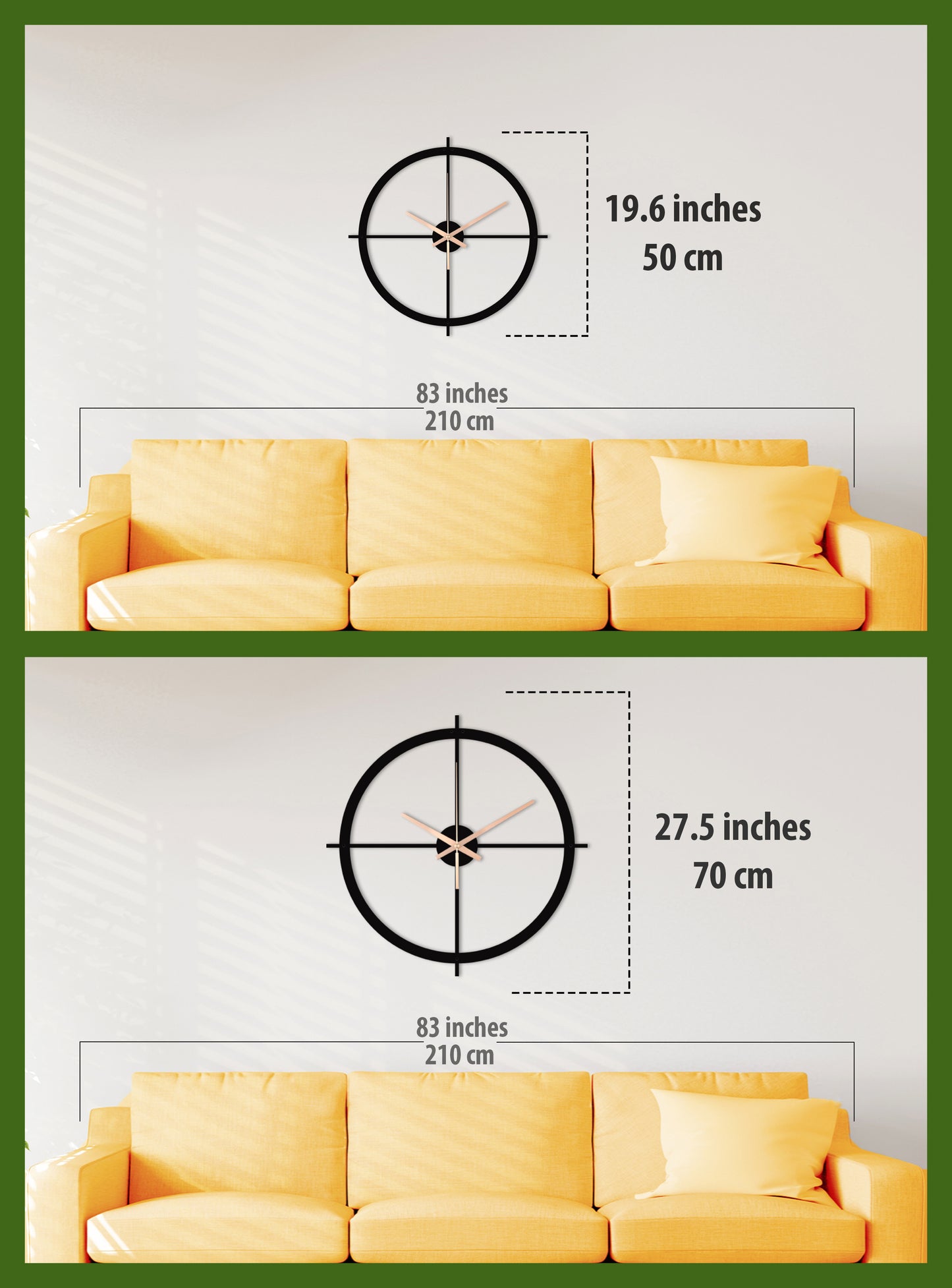 11-Dekoratif Metal Duvar Saati