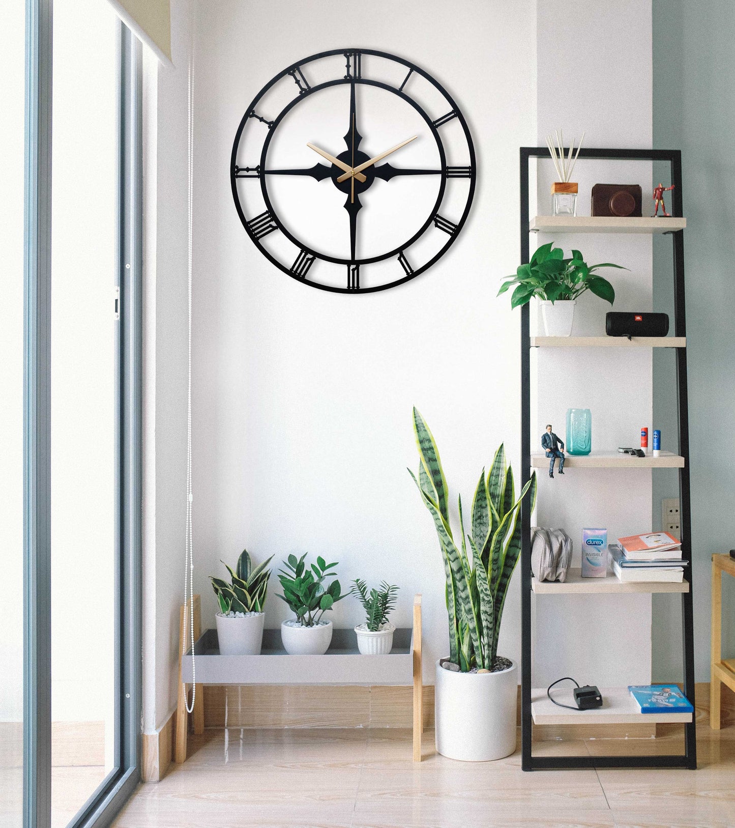 12-Dekoratif Metal Duvar Saati