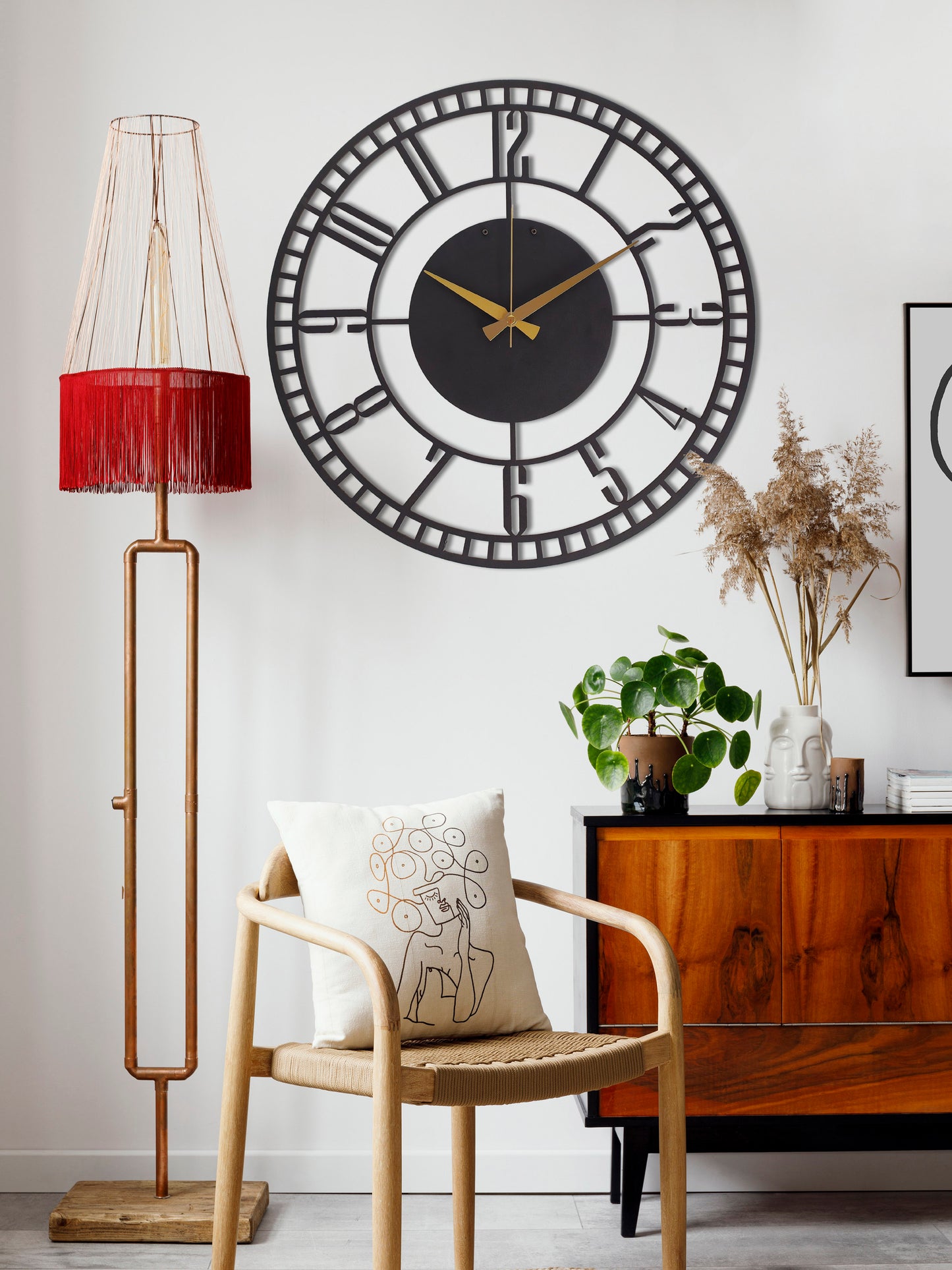 13-Dekoratif Metal Duvar Saati