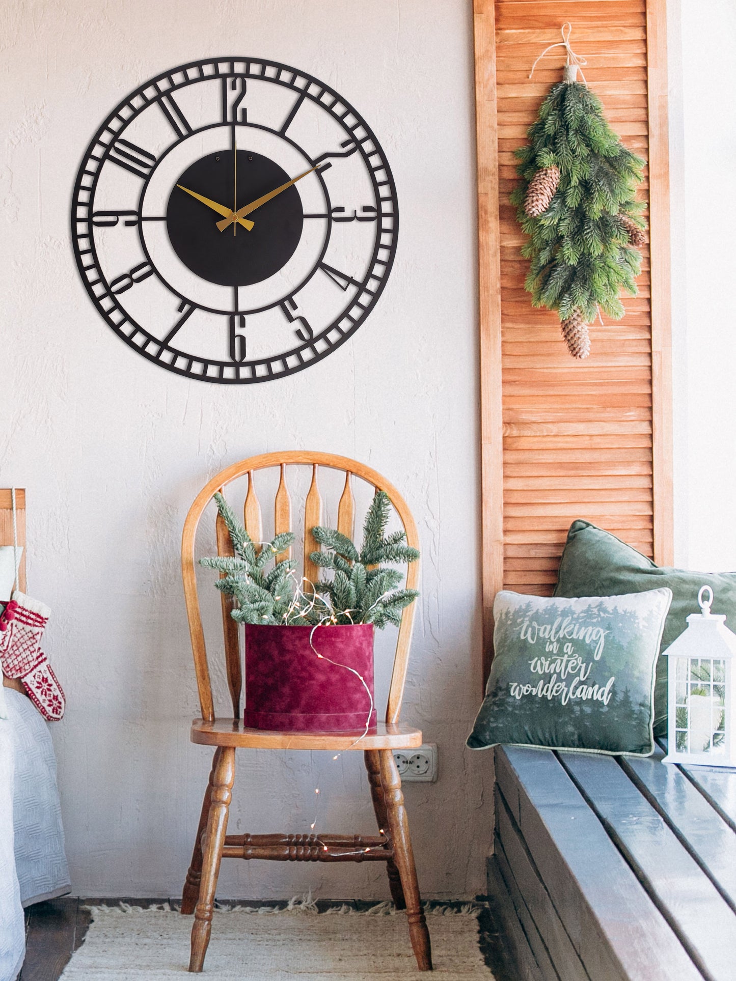 13-Dekoratif Metal Duvar Saati