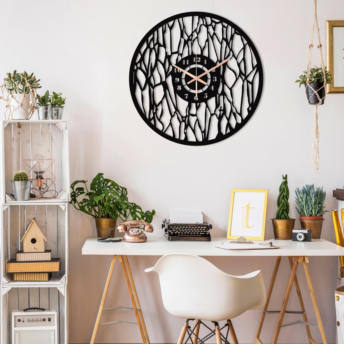 16-Dekoratif Metal Duvar Saati