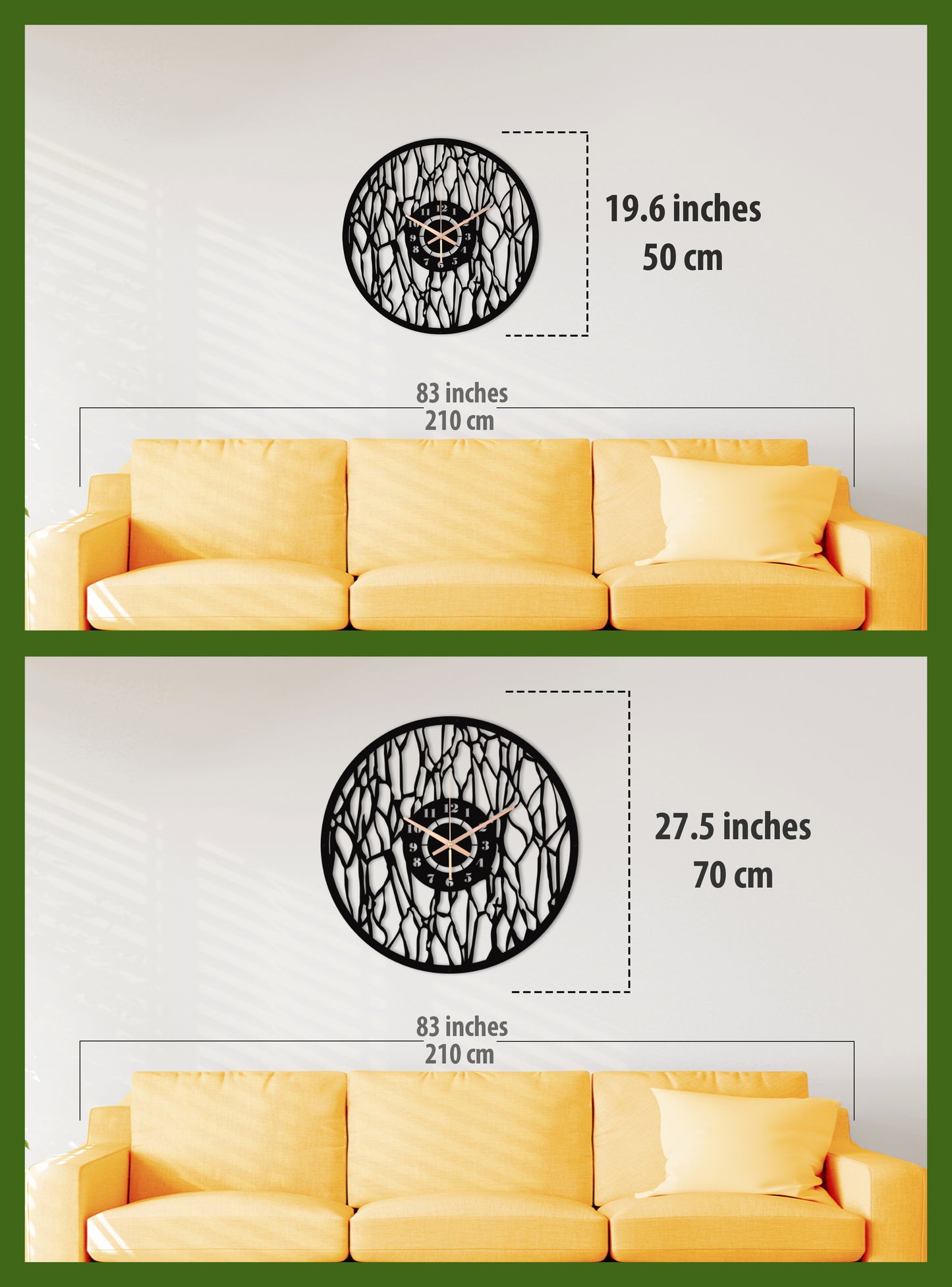 16-Dekoratif Metal Duvar Saati