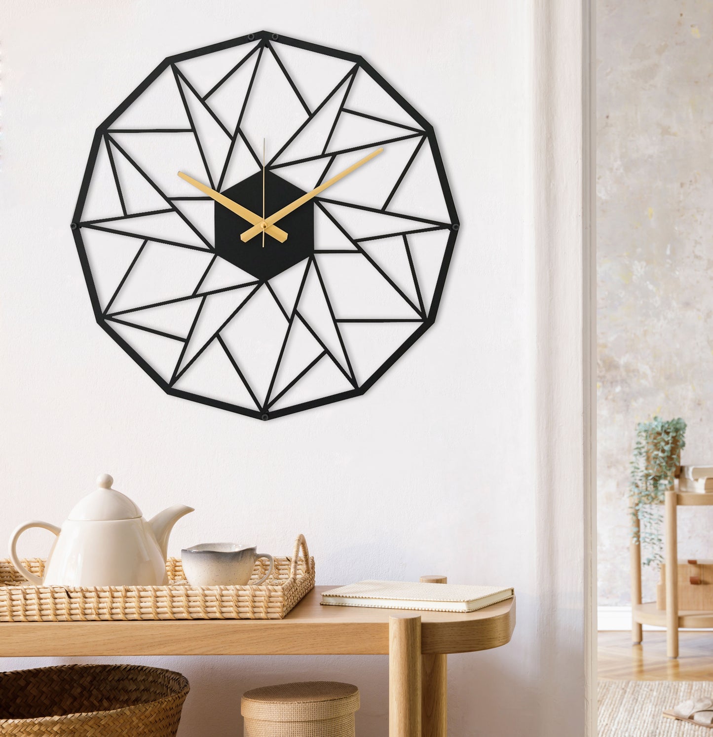 17-Dekoratif Metal Duvar Saati