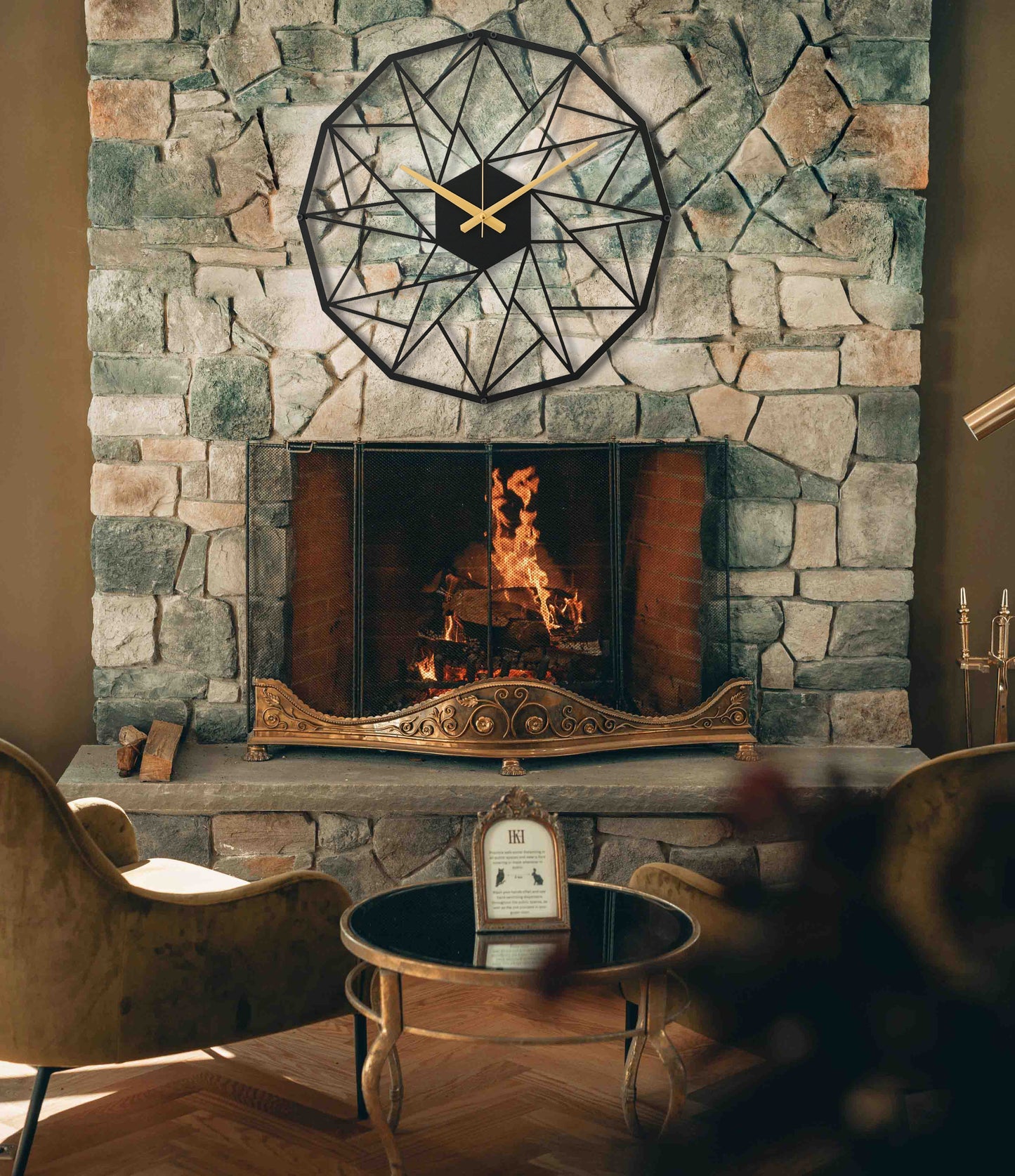 17-Dekoratif Metal Duvar Saati