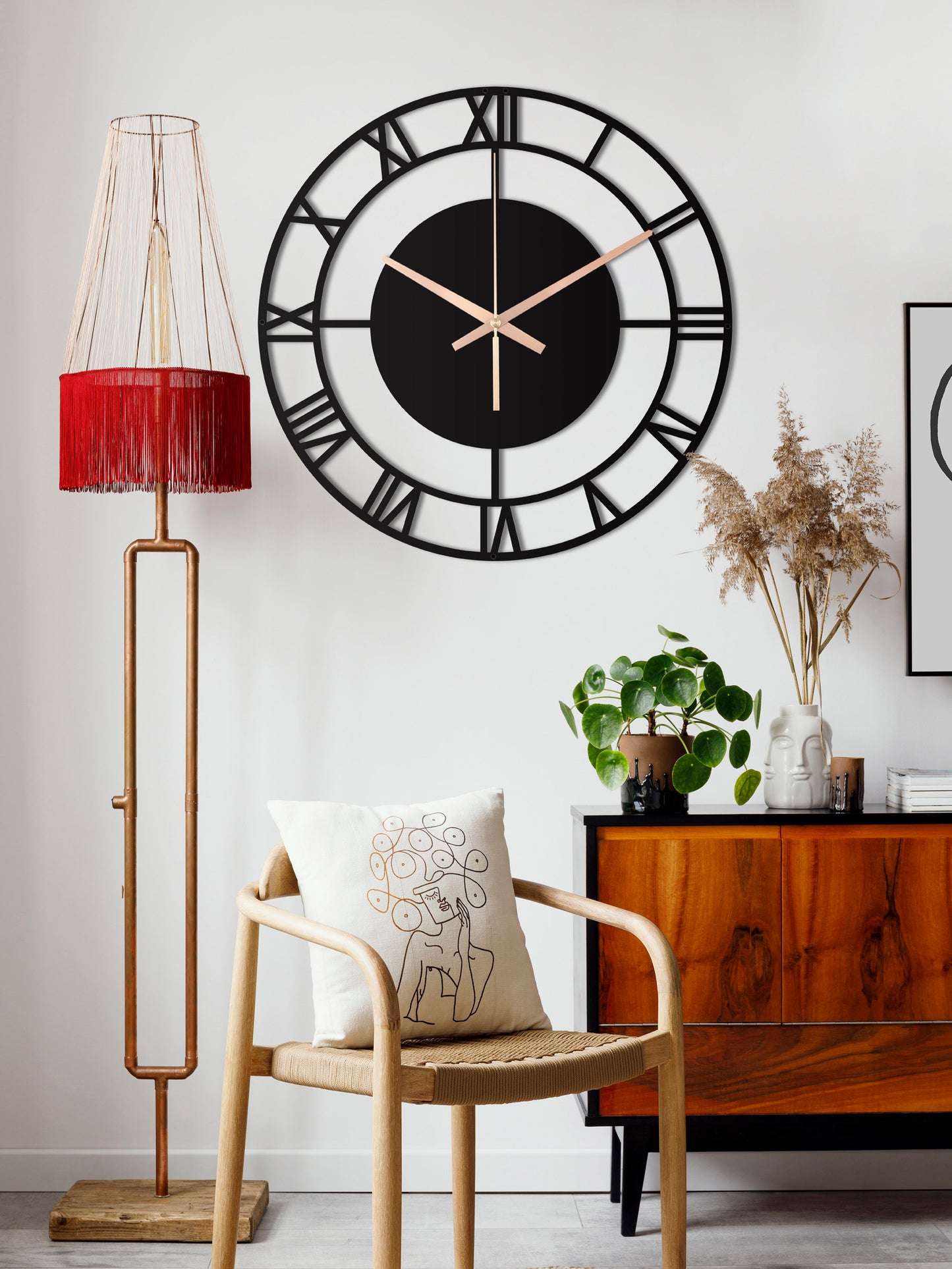 19-Dekoratif Metal Duvar Saati