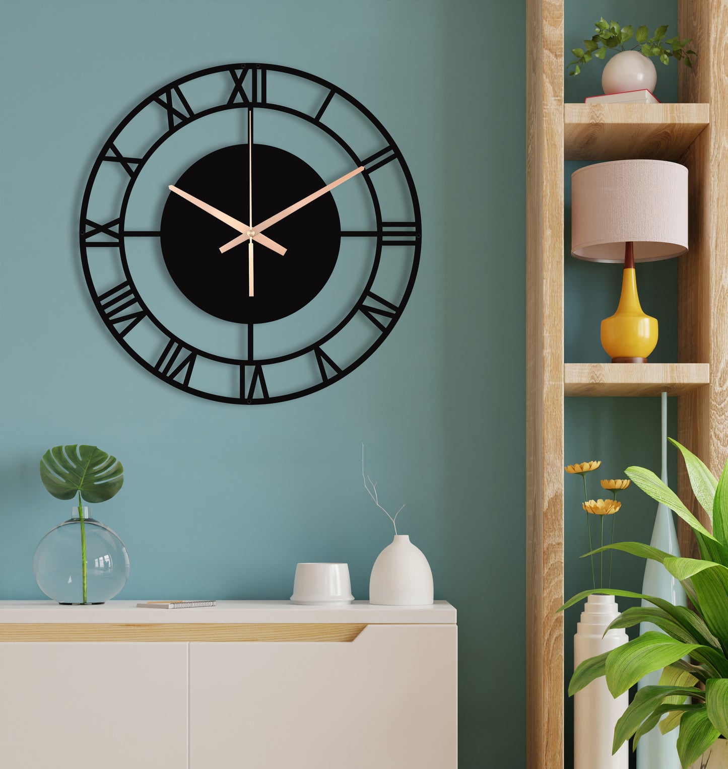 19-Dekoratif Metal Duvar Saati