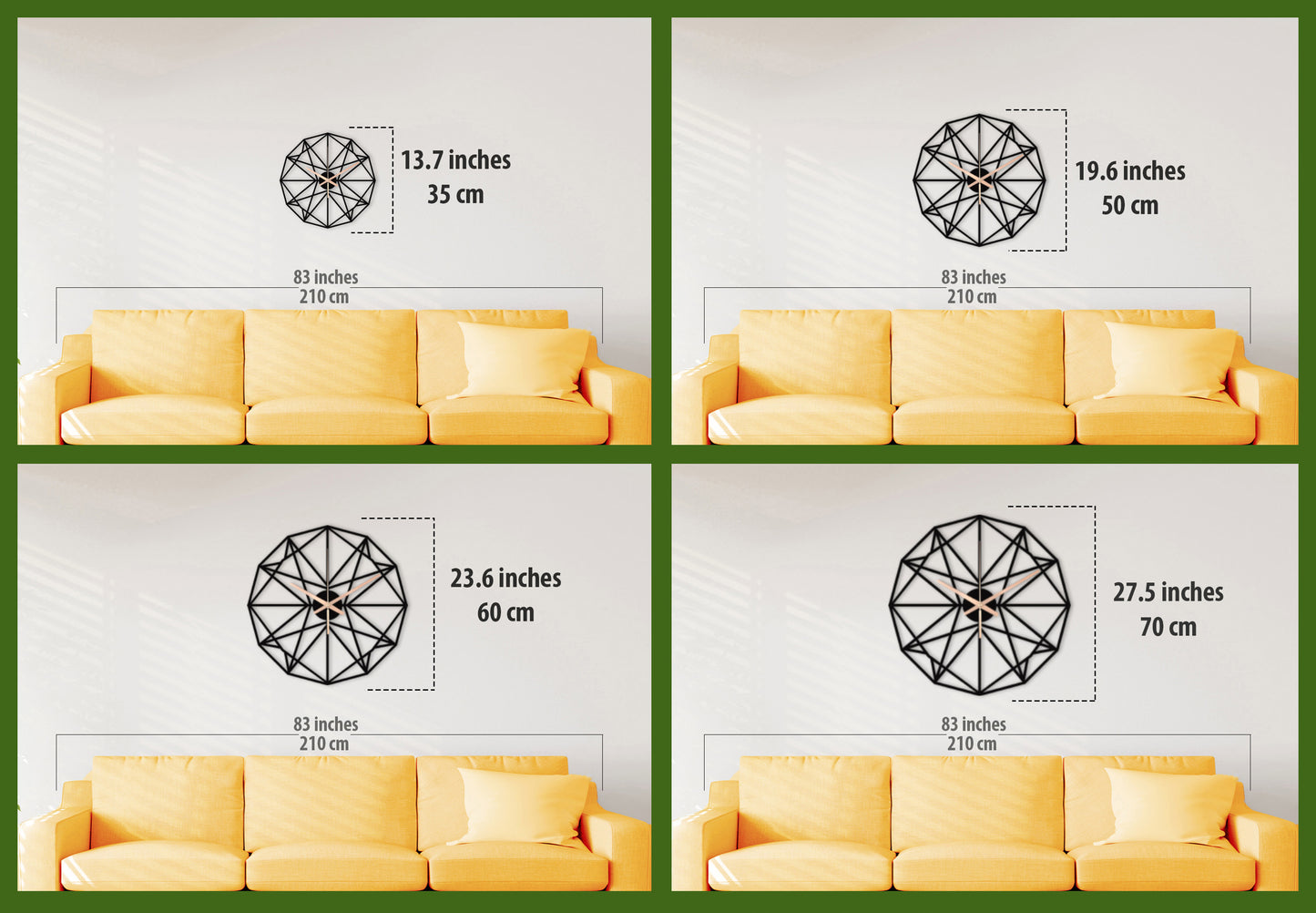 20-Dekoratif Metal Duvar Saati