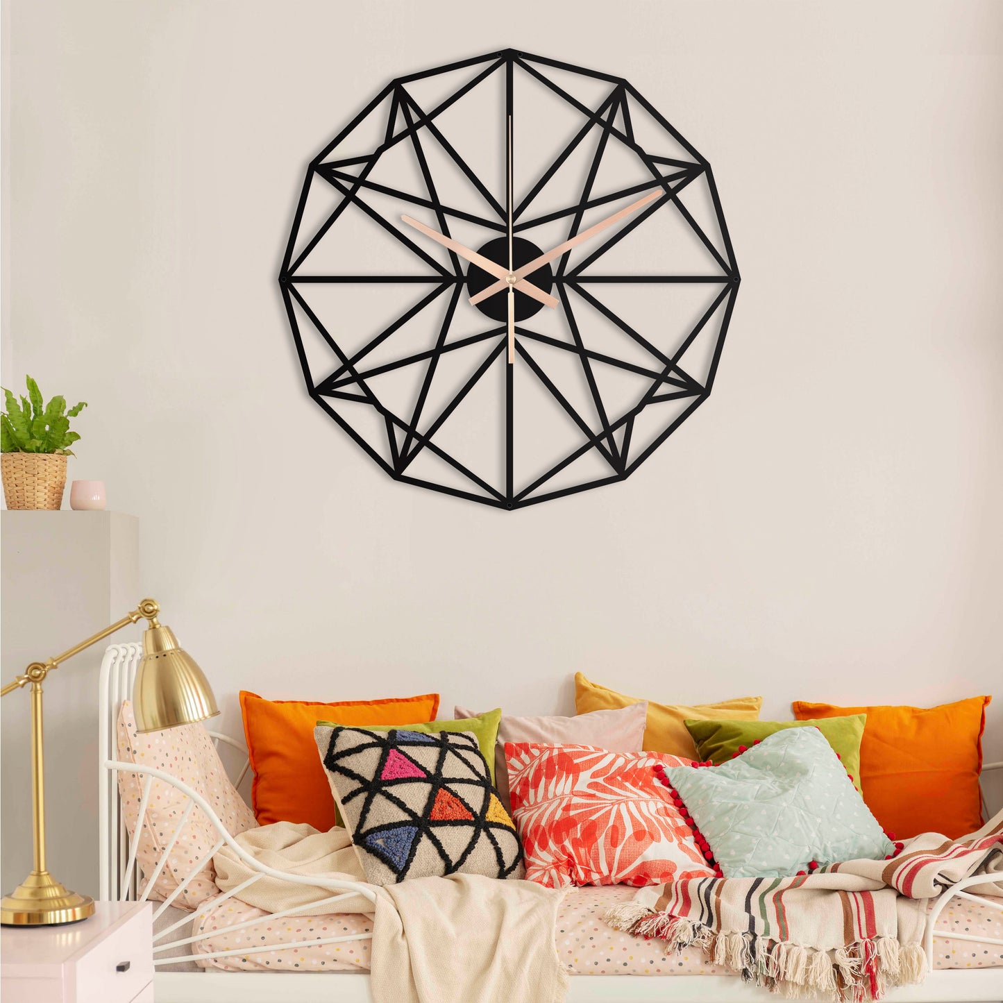 20-Dekoratif Metal Duvar Saati