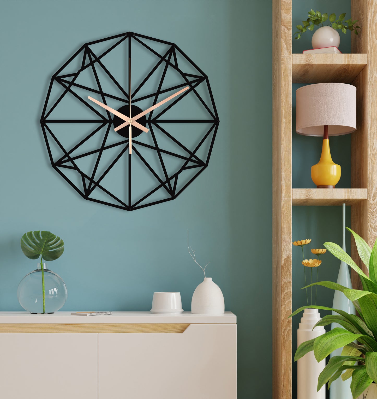 20-Dekoratif Metal Duvar Saati